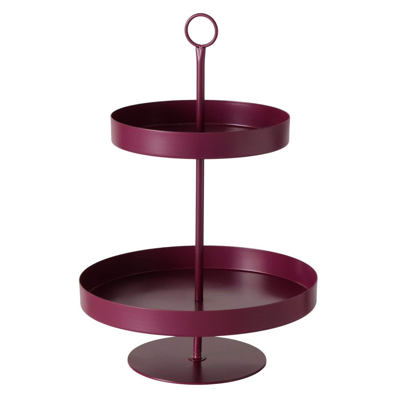 Etagere Fiora aus Metall bordeauxrot matt 40 cm