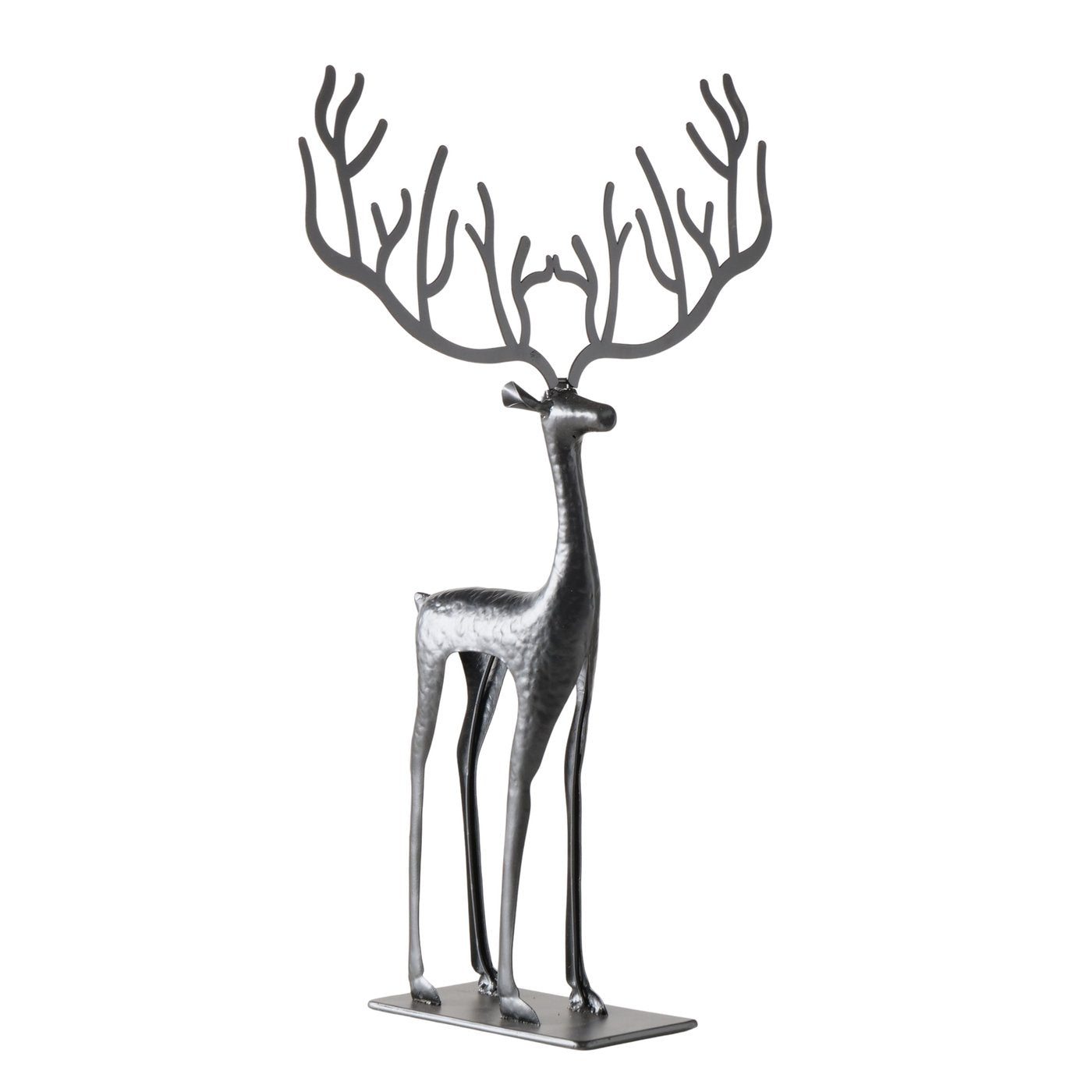 Cornelius Waldsilhouette Dekofigur Hirsch Schwarz 48cm Metall Handgefertigt