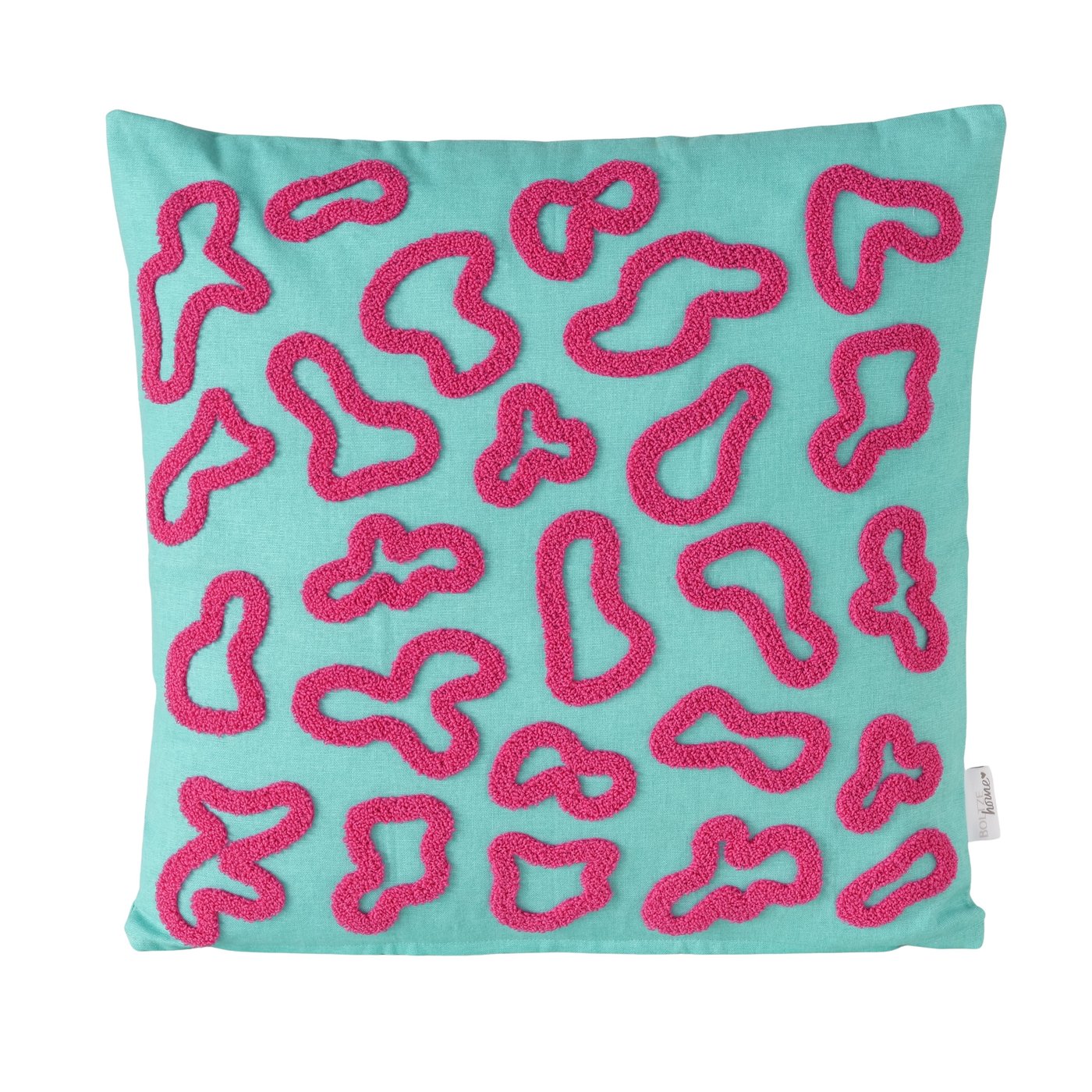 Dekokissen Zymboli Türkis Pink 45x45 cm Geometrisches Design