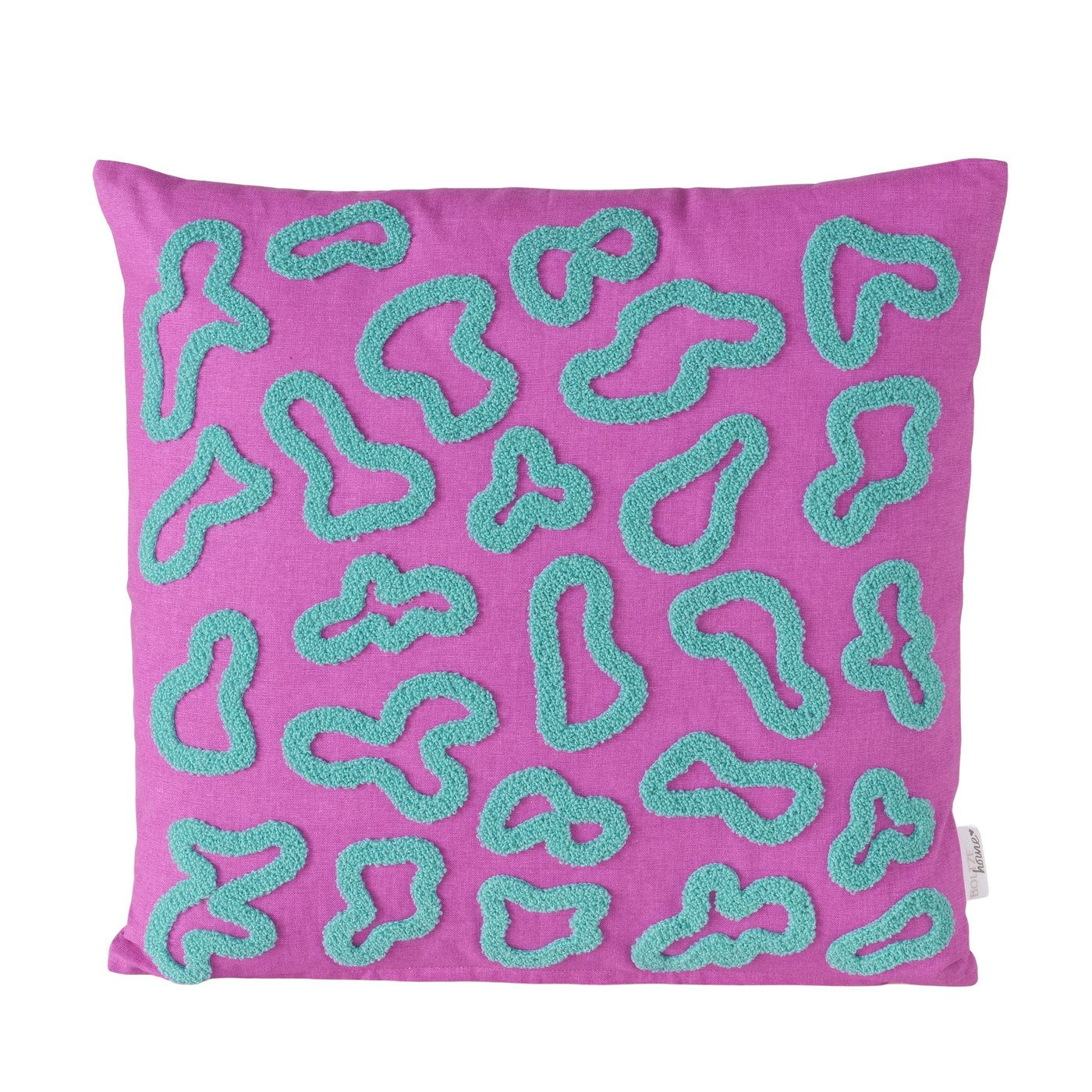 Dekokissen Zymbol Lila Türkis 45x45 cm Geometrisches Design