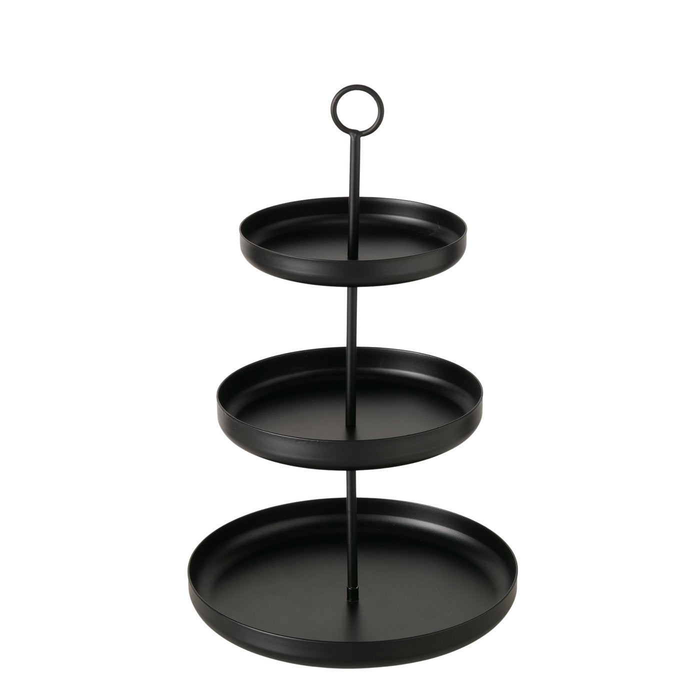 Etagere Modena Schwarz Metall 3 Stufig Handgearbeitet