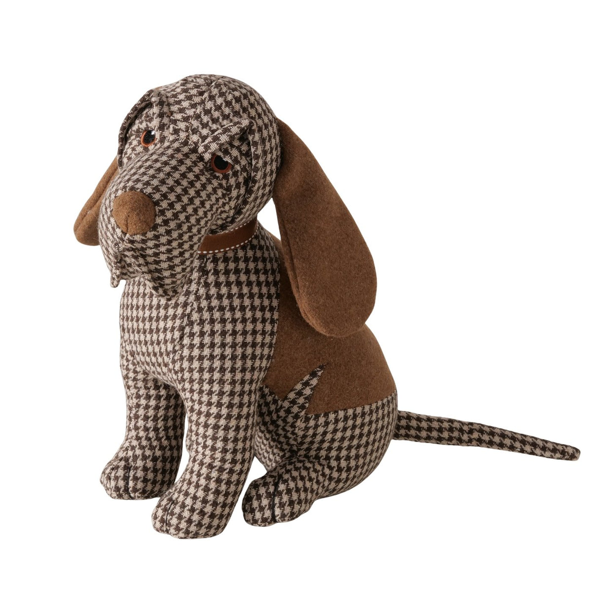 Türstopper Cooper Hund kariert beige braun 28 cm