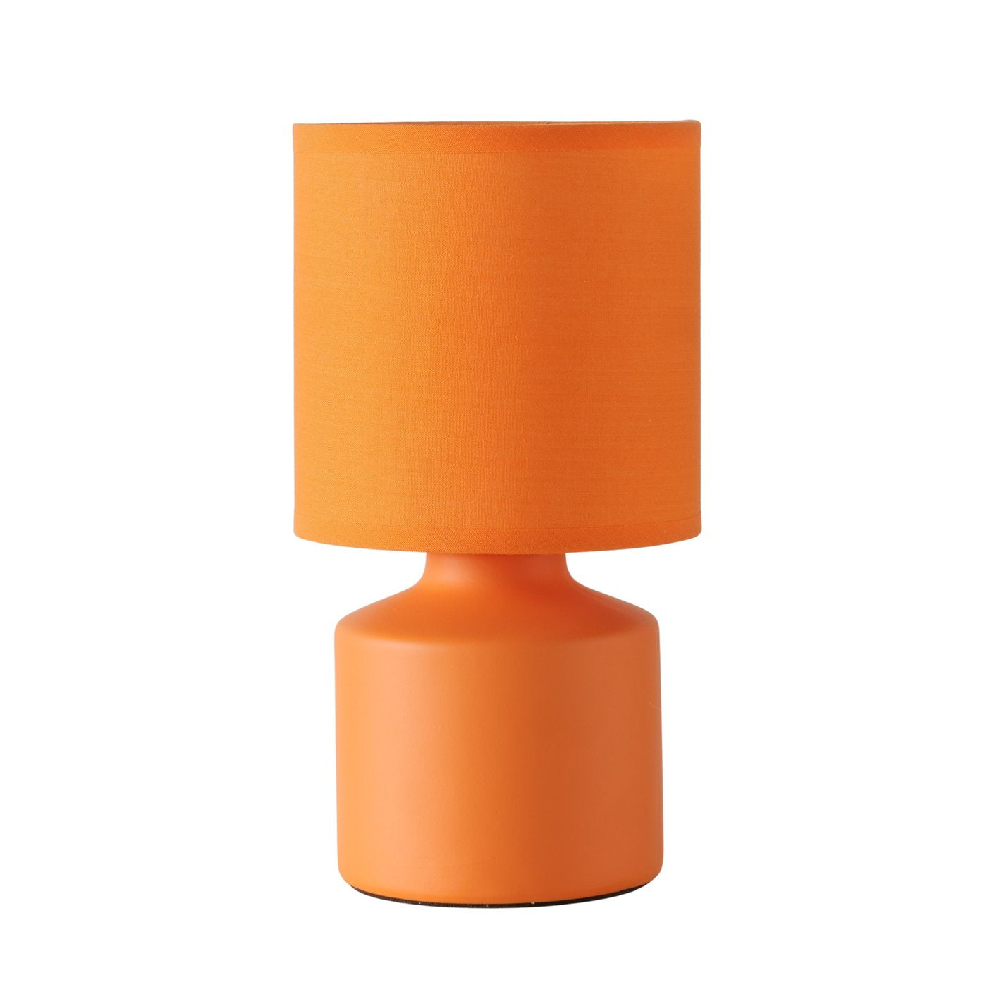 Alabama Sunset Table Lamp Orange Ceramic Textile Shade E14 26cm