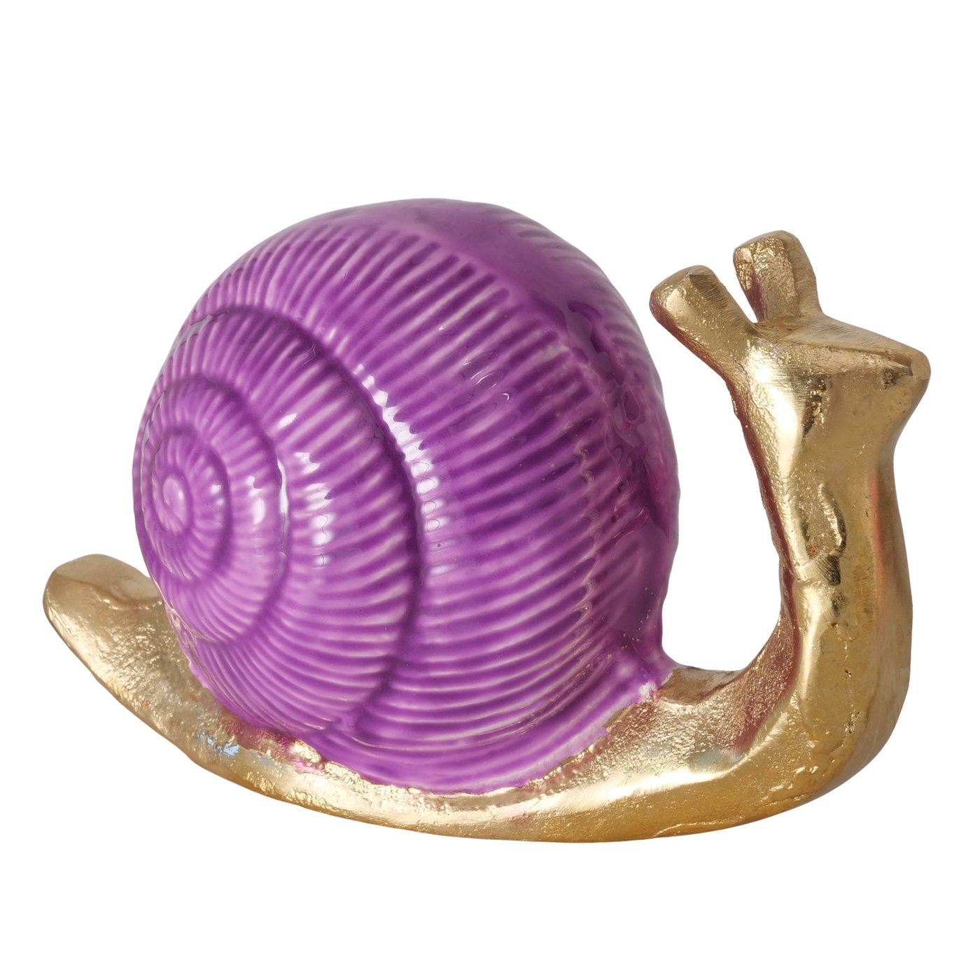 Liora Dekofigur Alu Schnecke Lila Gold