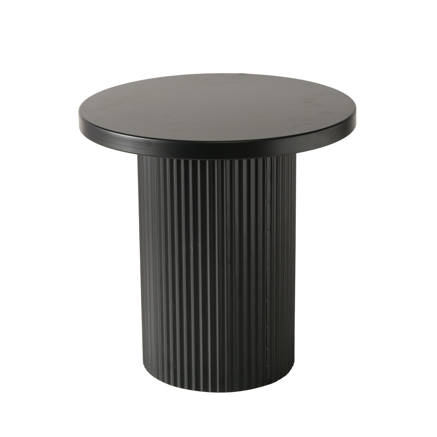 Coffee table Milo round metal black matt design 40 cm