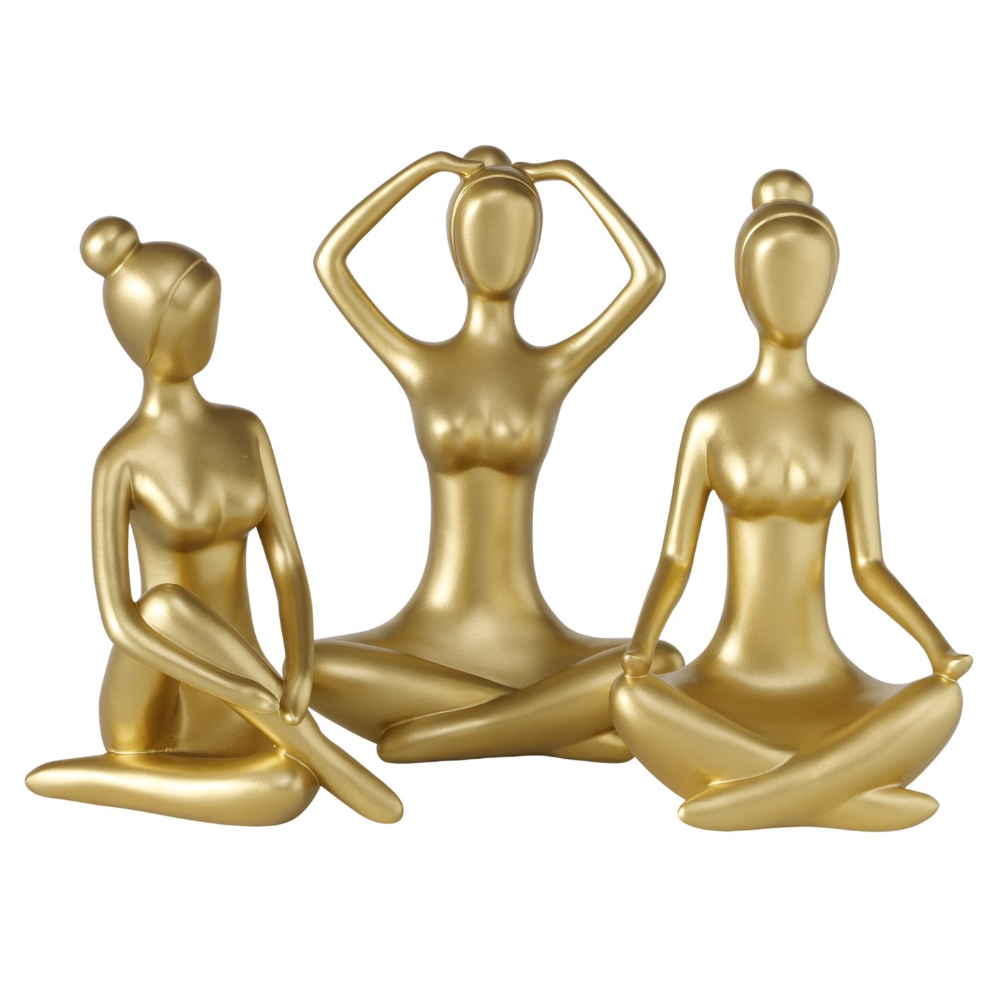 Yoga Aurinia XXL Figuren 3er Set Gold