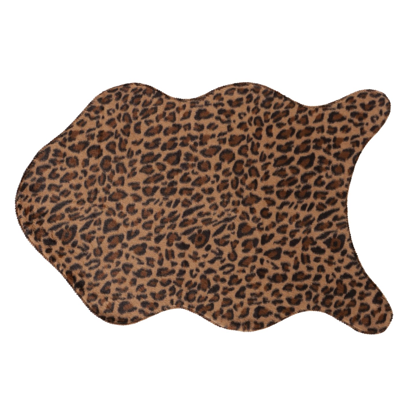 Dekofell Savanna – Leopardenmuster Teppich, 90x60 cm, Braun