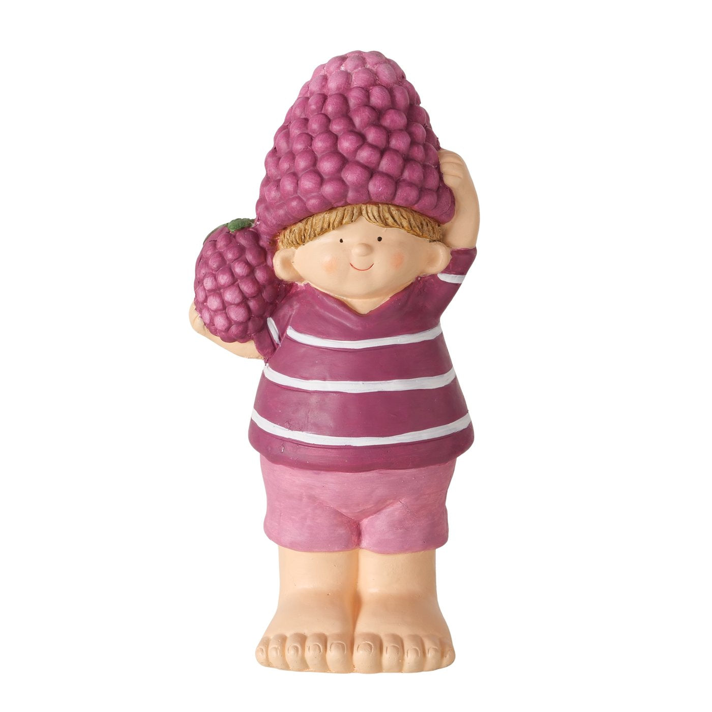 Rubino Beerenjunge Figur lila Gartendeko aus Keramik 42cm