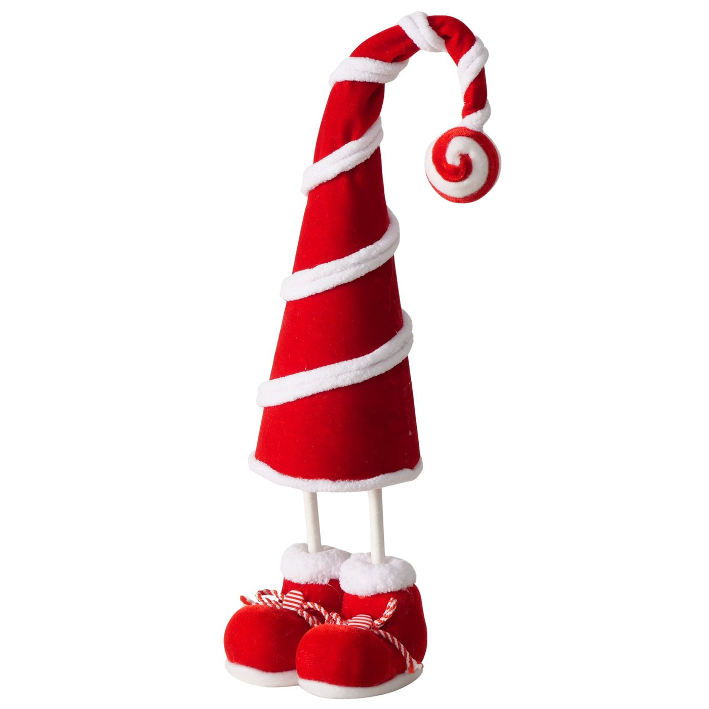 Dekoaufsteller Santino Weihnachtsfigur rot weiß gestreift 42cm