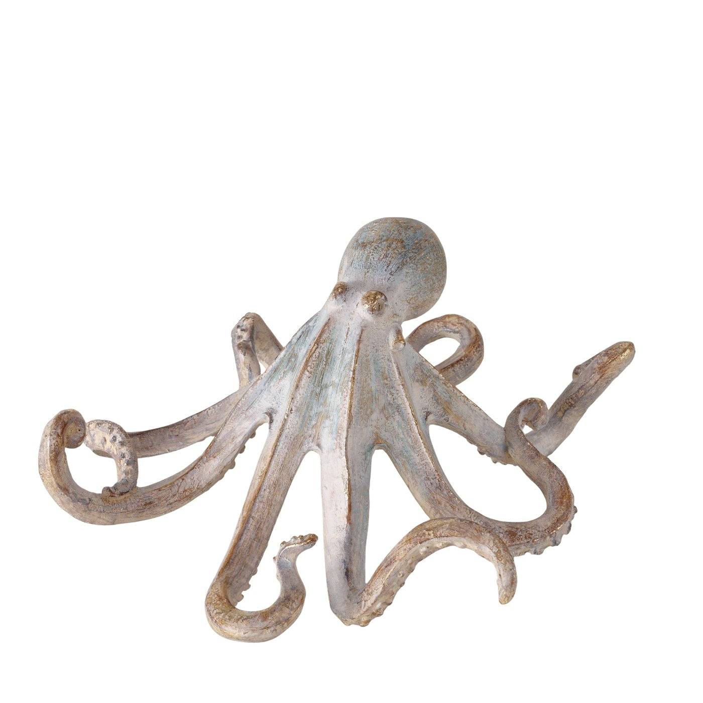 Decoratief figuur Octopus Zilver Glanzend gemaakt van aluminium