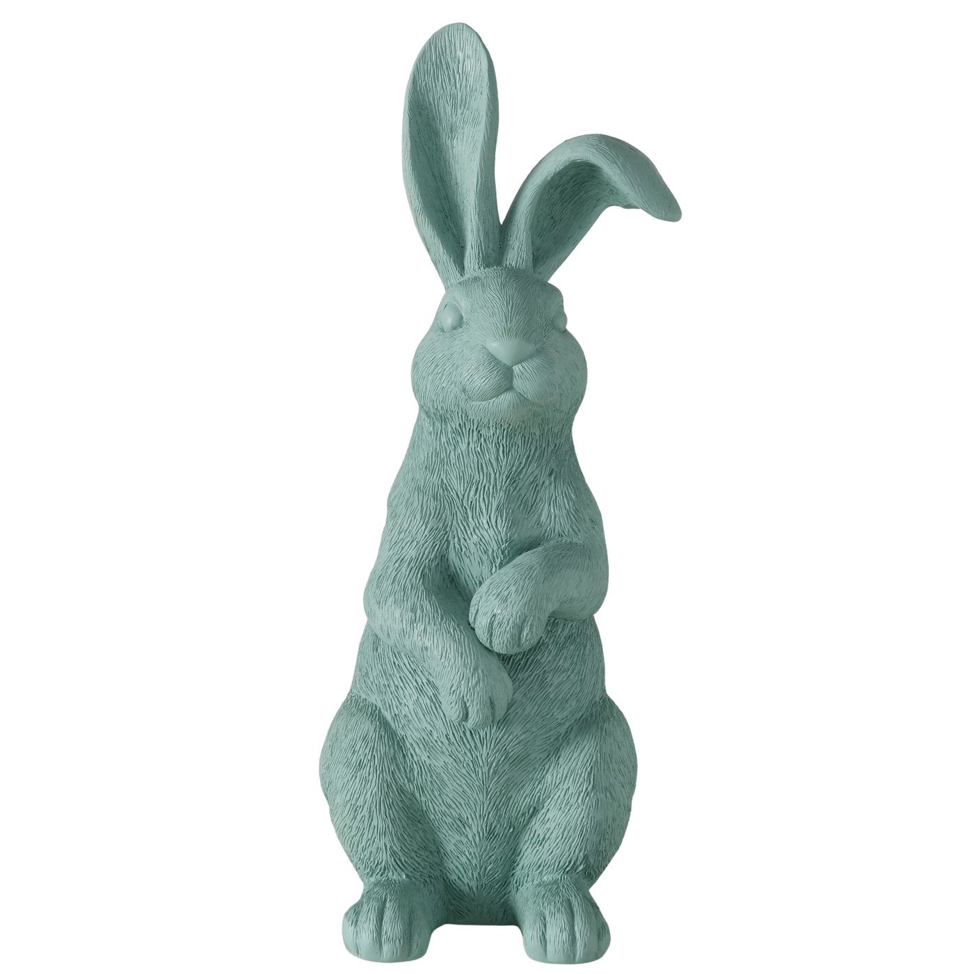 Dekofigur Hase Bengt Grün Matt Osterfigur Kunstharz Handbemalt