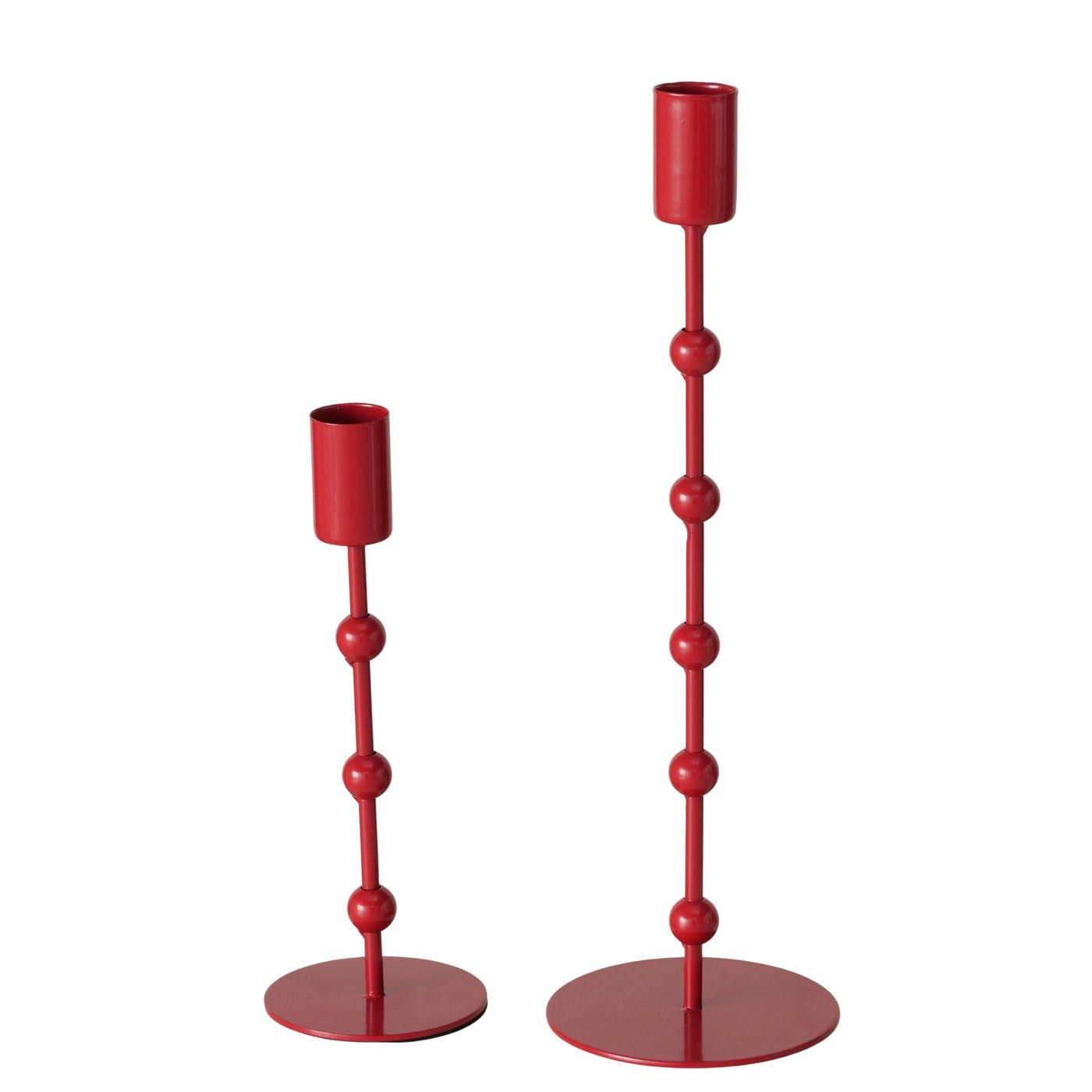 Kerzenleuchter Kimberly 2er Set aus Metall rot