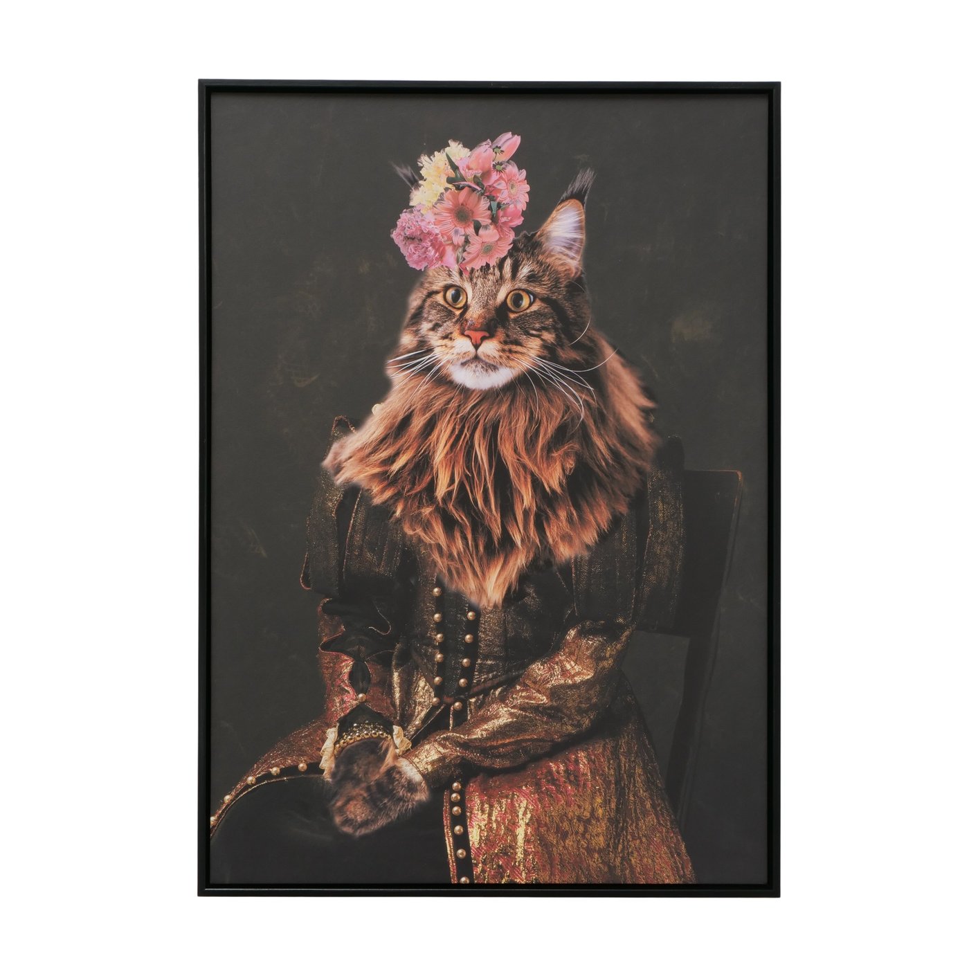 Leinwandbild Katze Adaline 70x50 cm Kunstdruck mit Rahmen