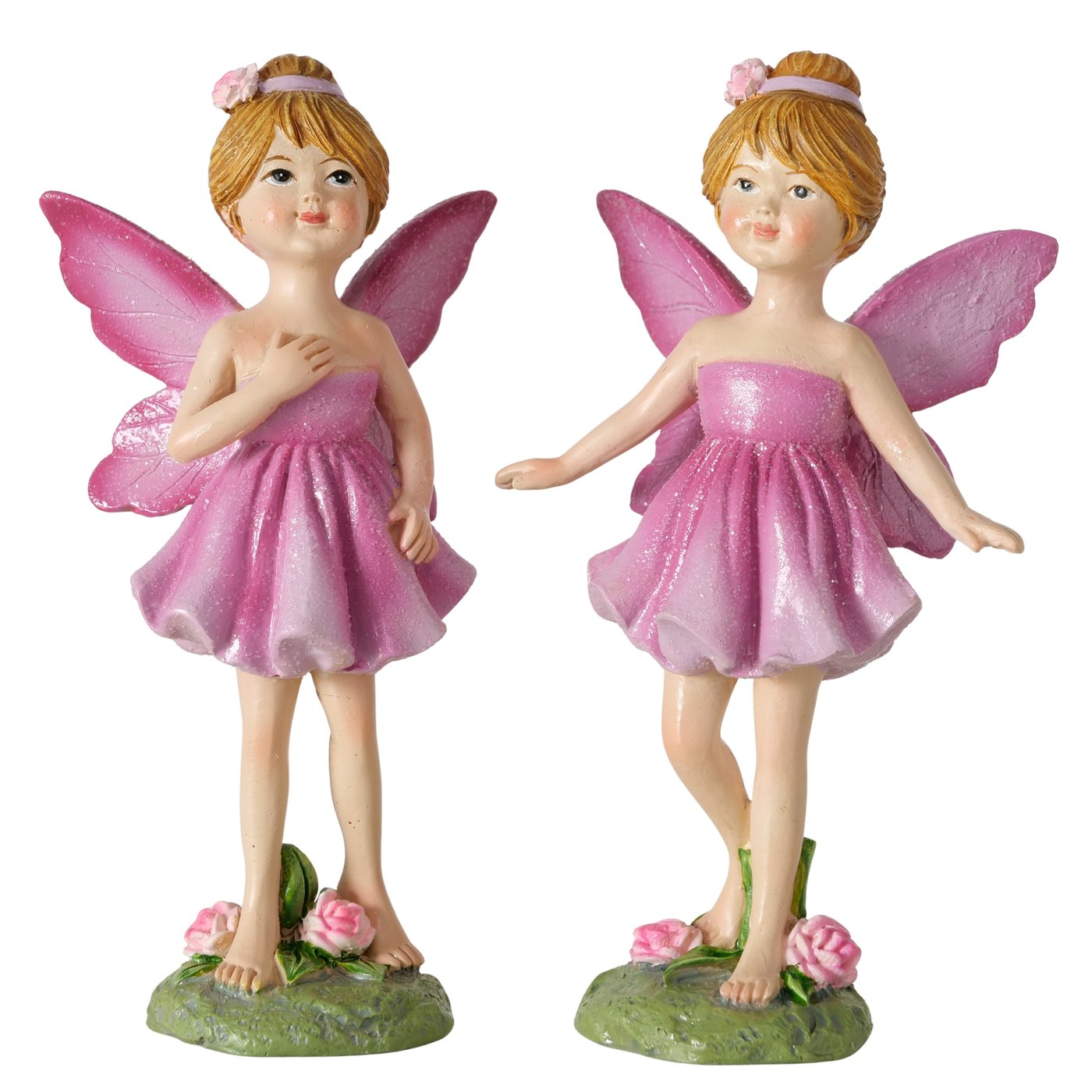 Elfen Figur Francesca 2er Set Pink Lila Dekoration