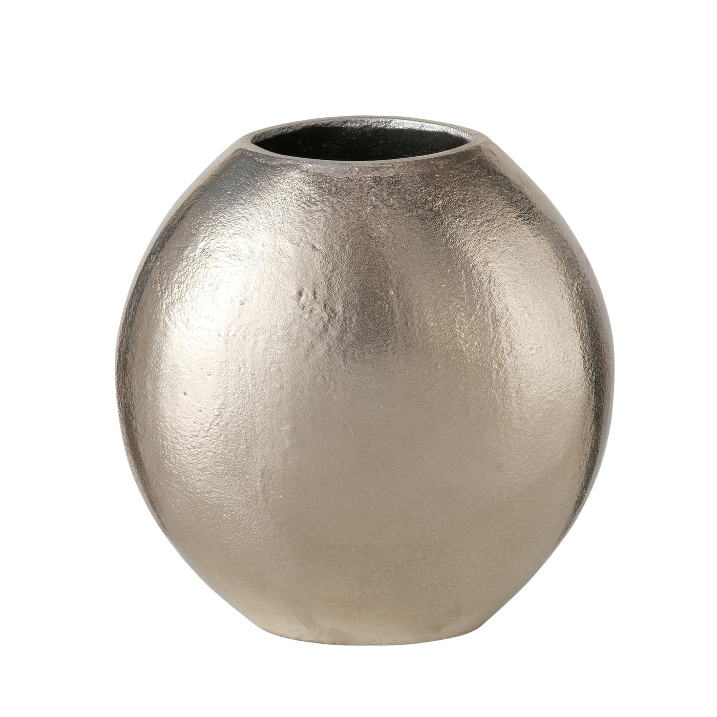 Vase Lunara Silber Aluminium Set Modern Glanzoptik