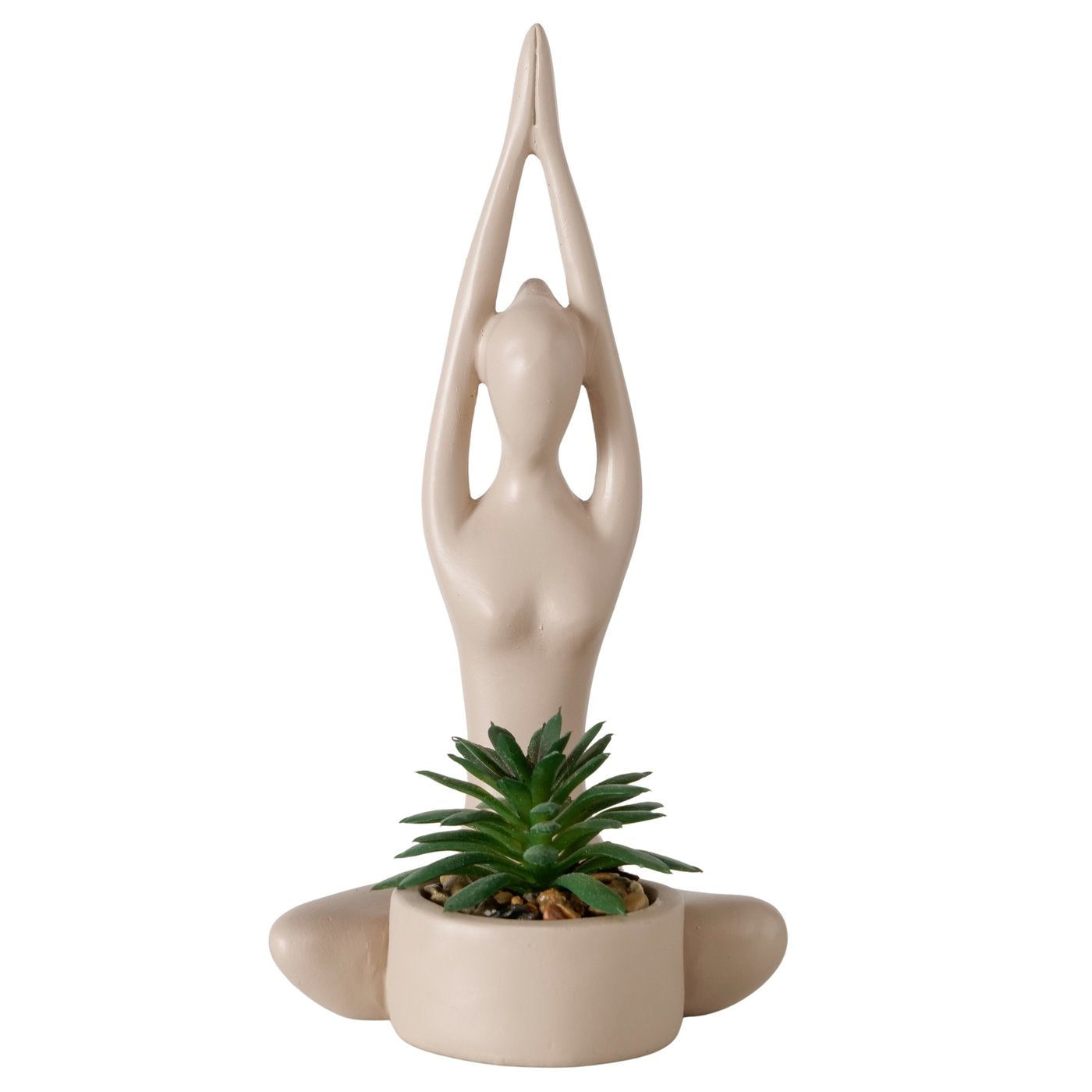Kunstpflanze Yoga Figuren 3er Set Asana Deko Sukkulente
