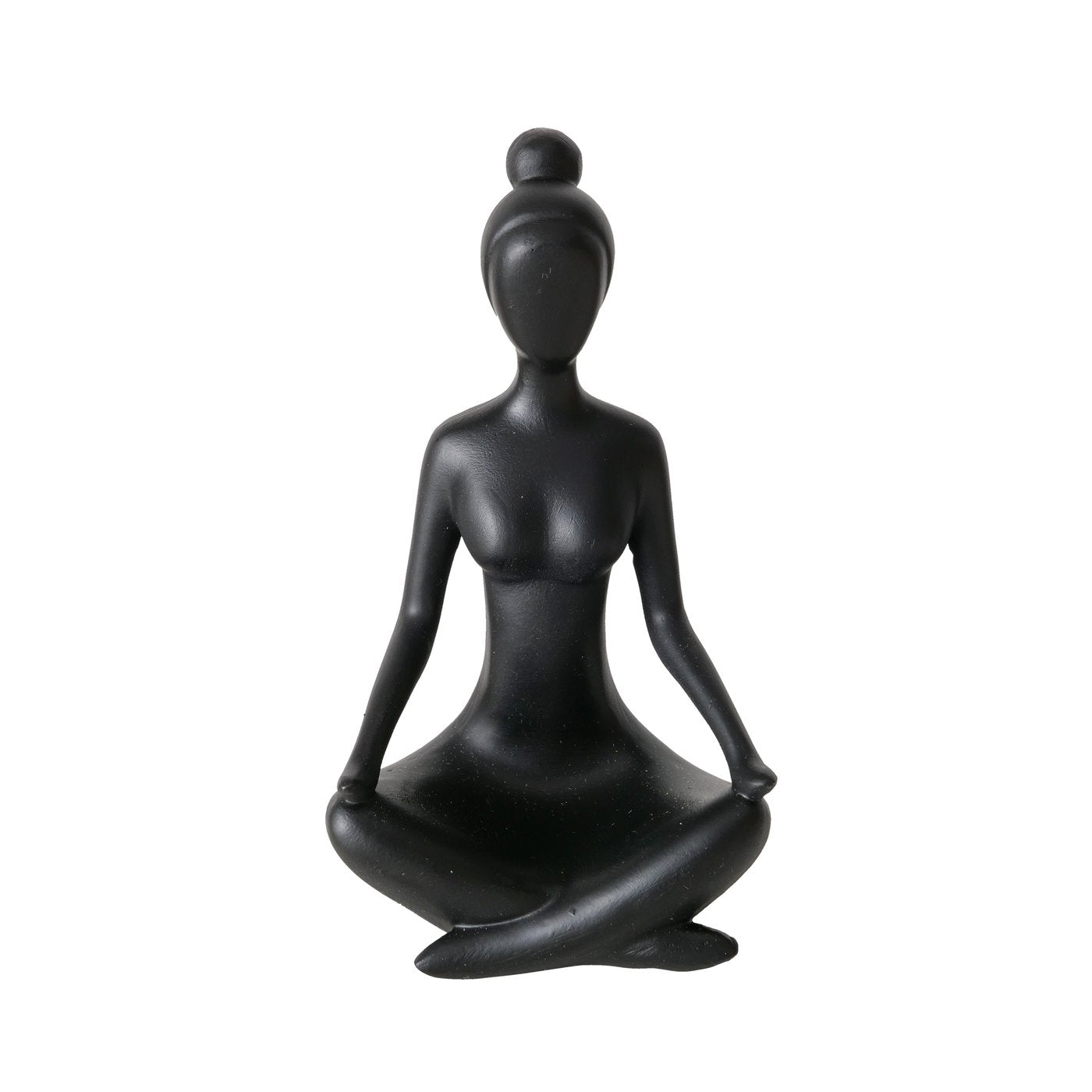 3er Set Handgemachte Yoga Figuren Marie und ihre Yogapraxis in schwarz Höhe 10cm