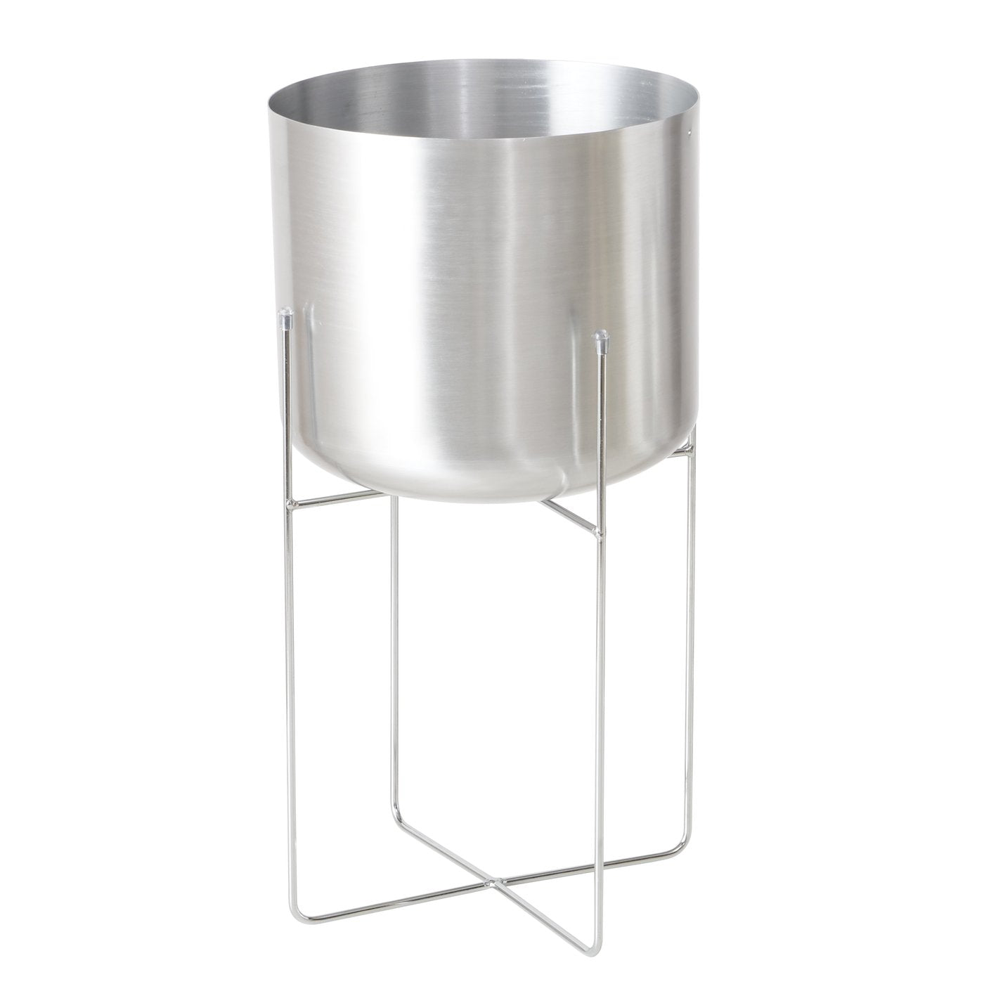 Sofia silver planter set, 2 pieces, metal with stand