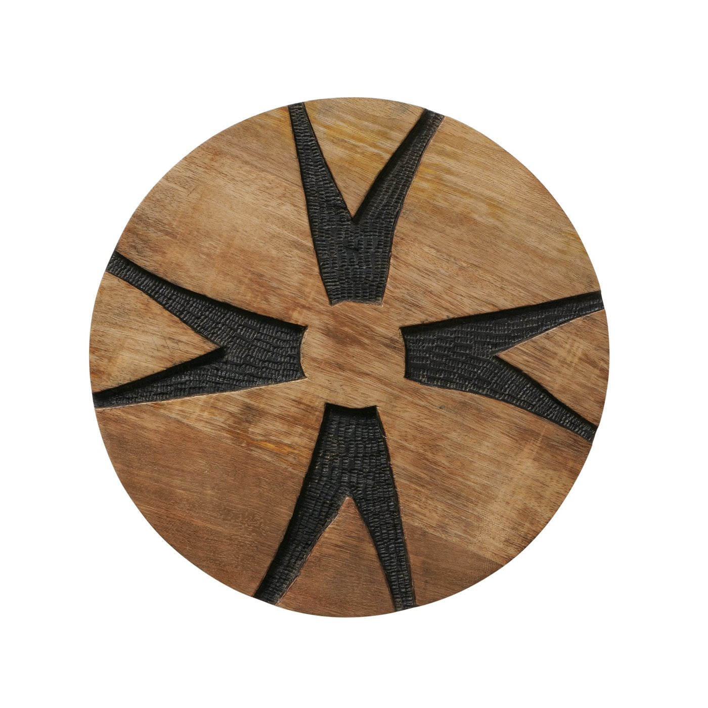 Wanddeko Holz Dalane Mangoholz Rund Geometrisches Wandobjekt Boho Ethno 3er Set