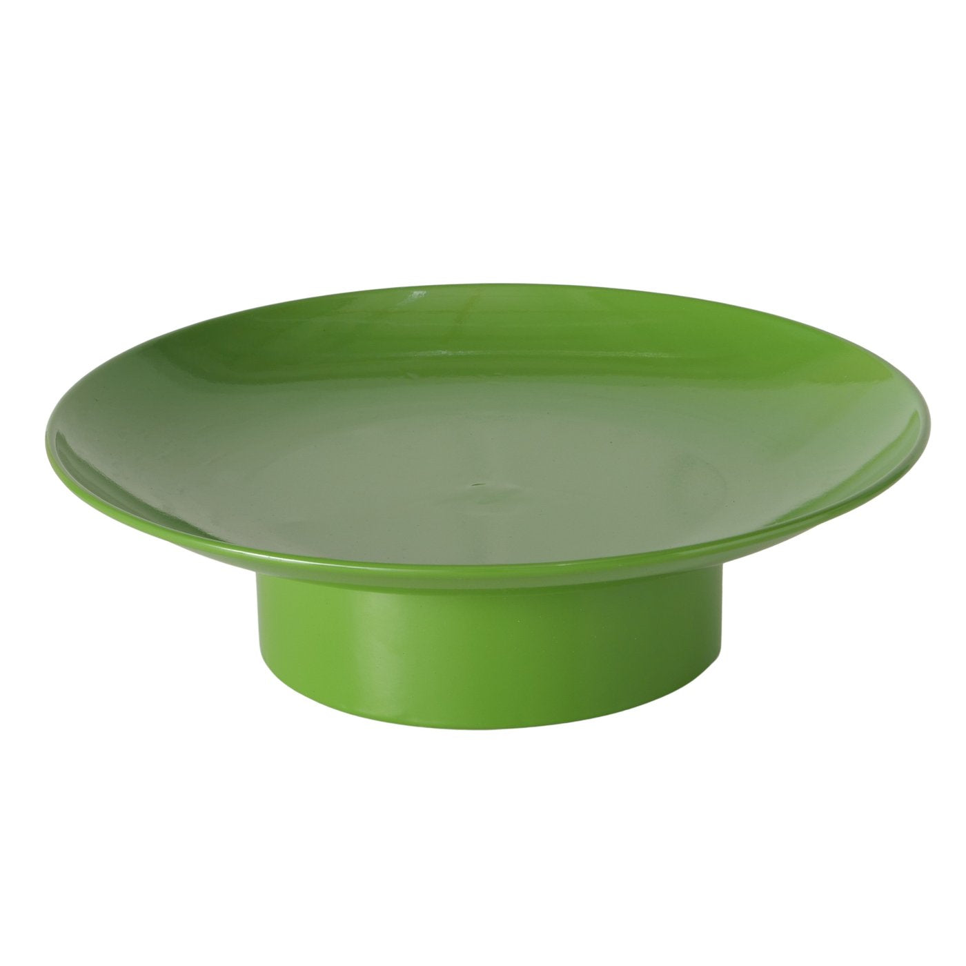 Plana Verde Servierplatten Set aus Metall gruen rund handgefertigt