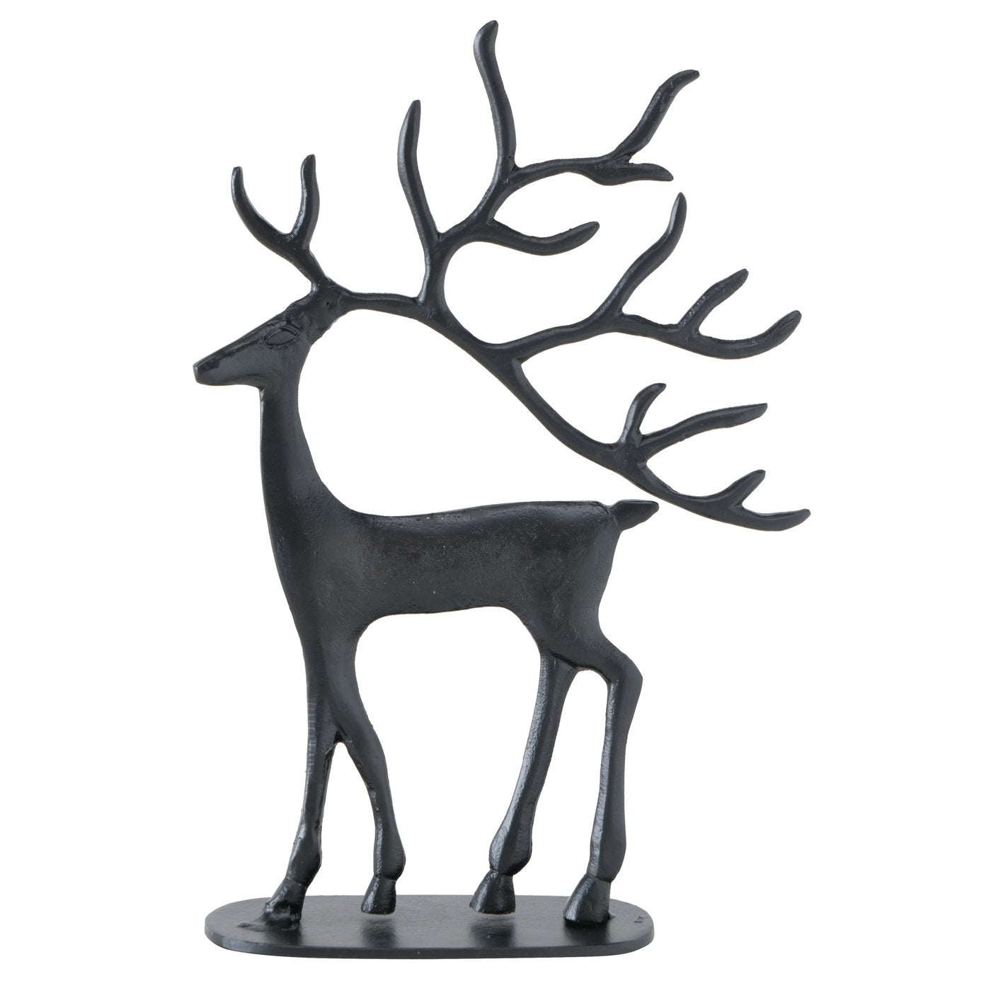 Hirschfiguren Set Nero in Mattschwarz 3-teilig Modern Weihnachtsdeko