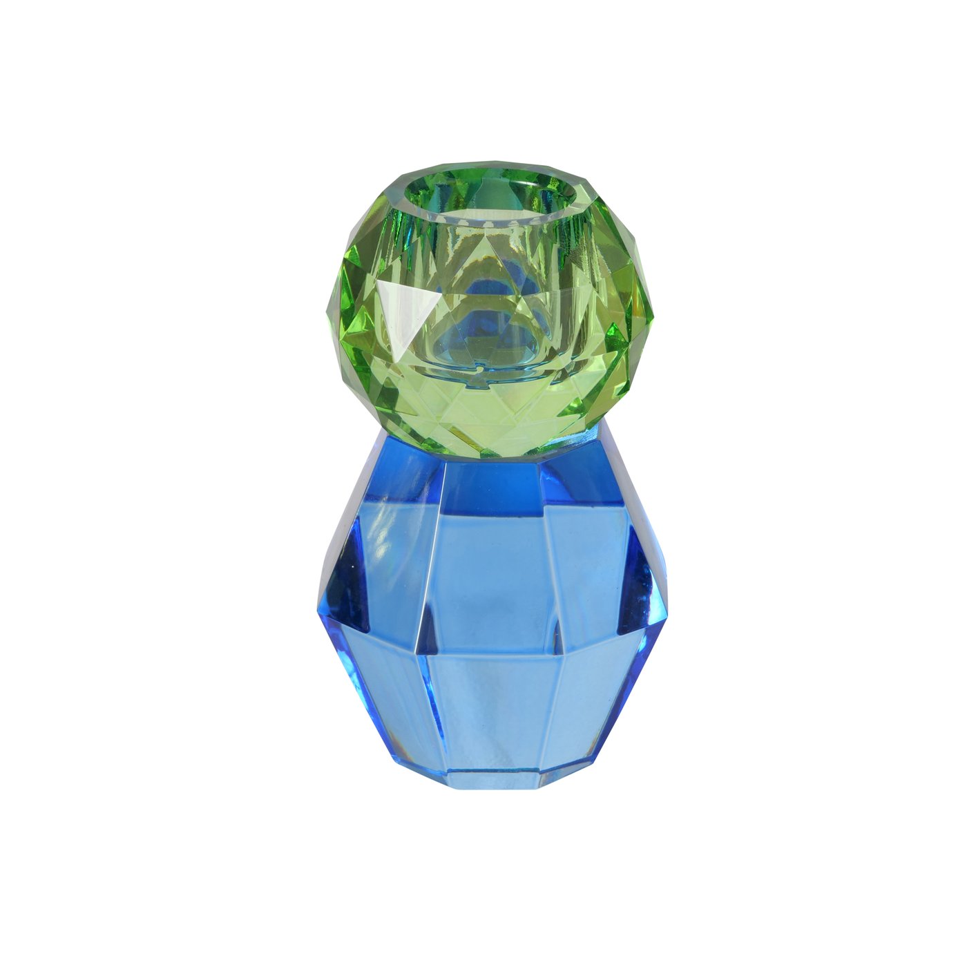 Kerzenhalter Lunaria – Farbspiel aus Kristall Kristallglas bunt modern 3er Set