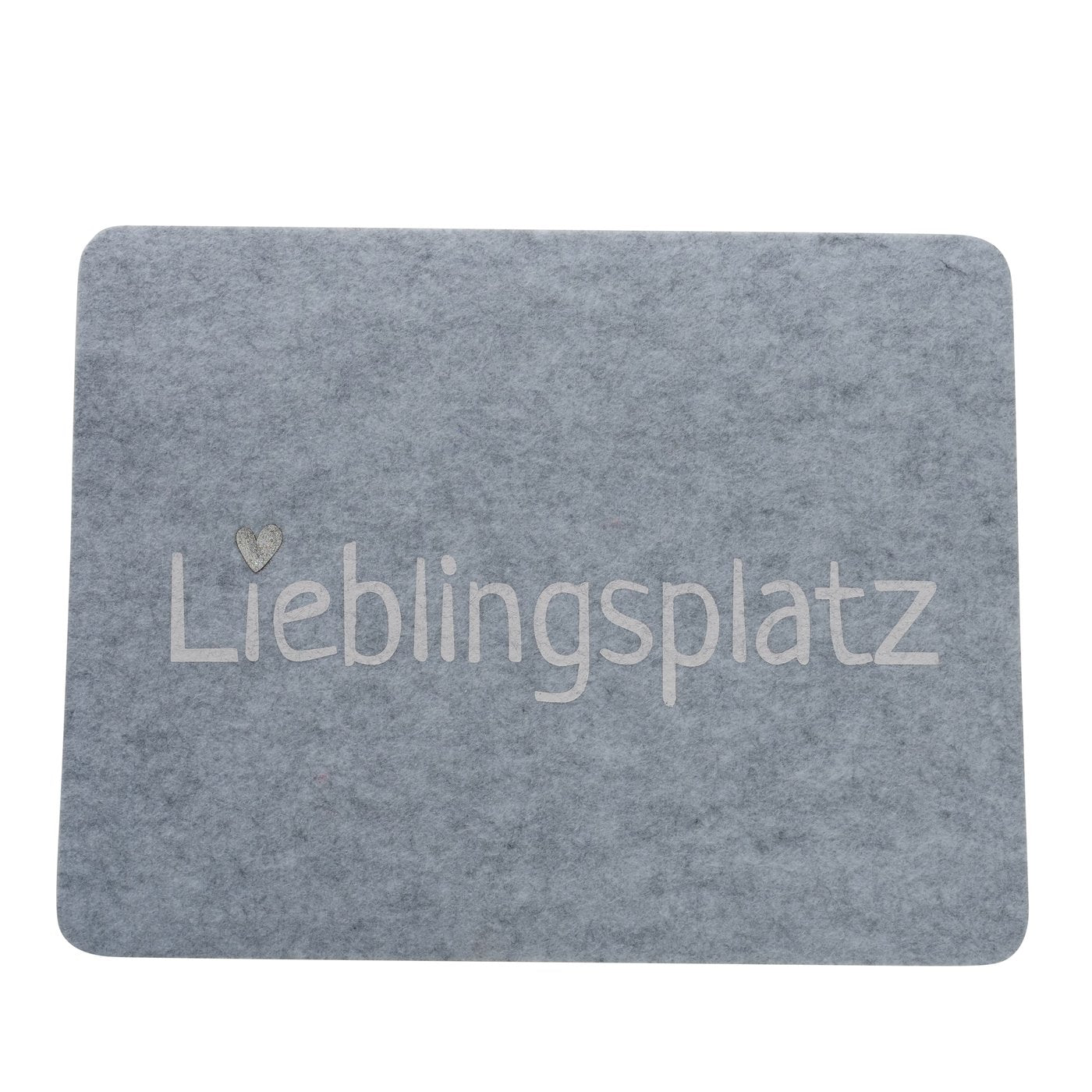 Tischset Lieblingsplatz 2er Set Filzoptik Beige Grau