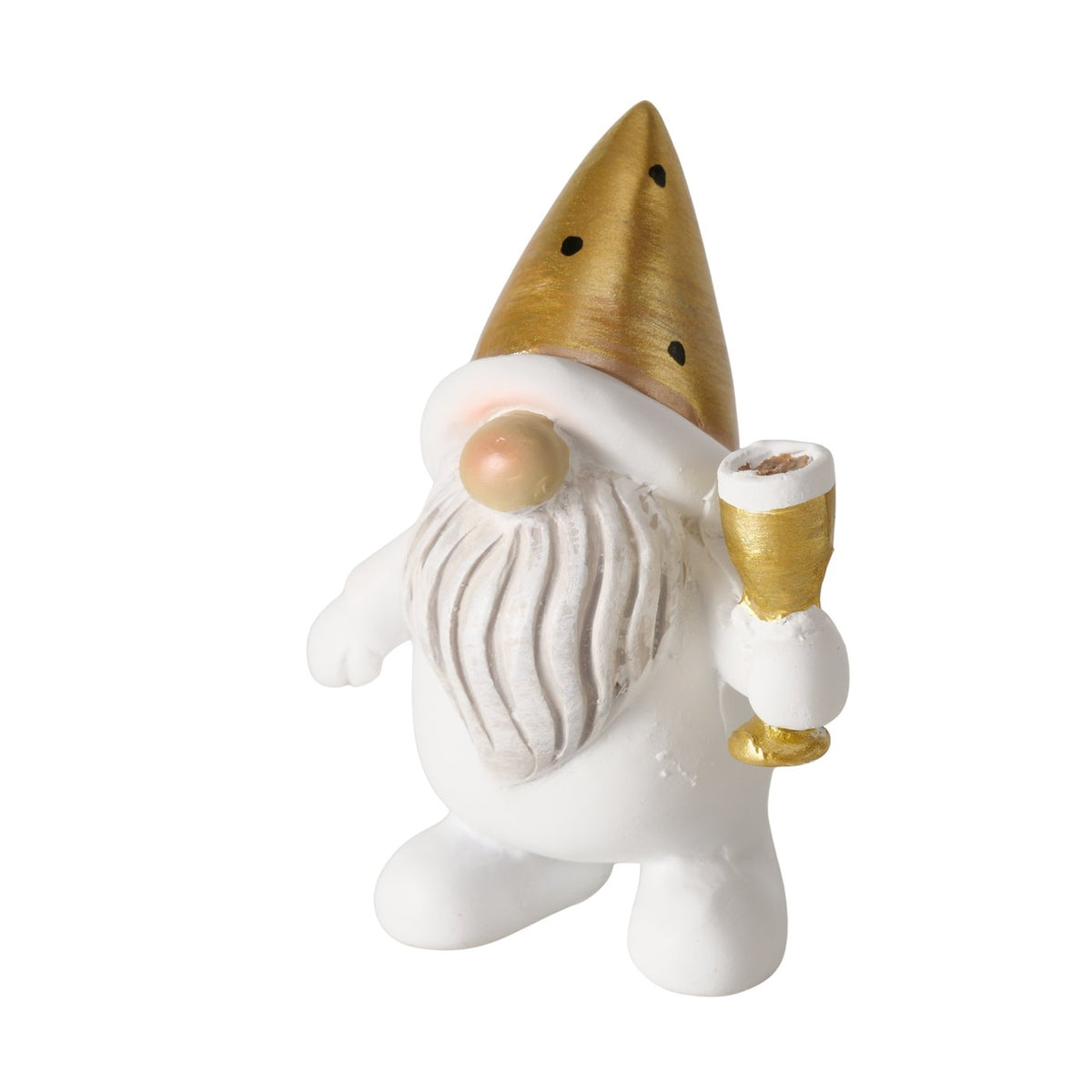 Dekofiguren Chester Wichtel 2er Set weiß gold 6 cm