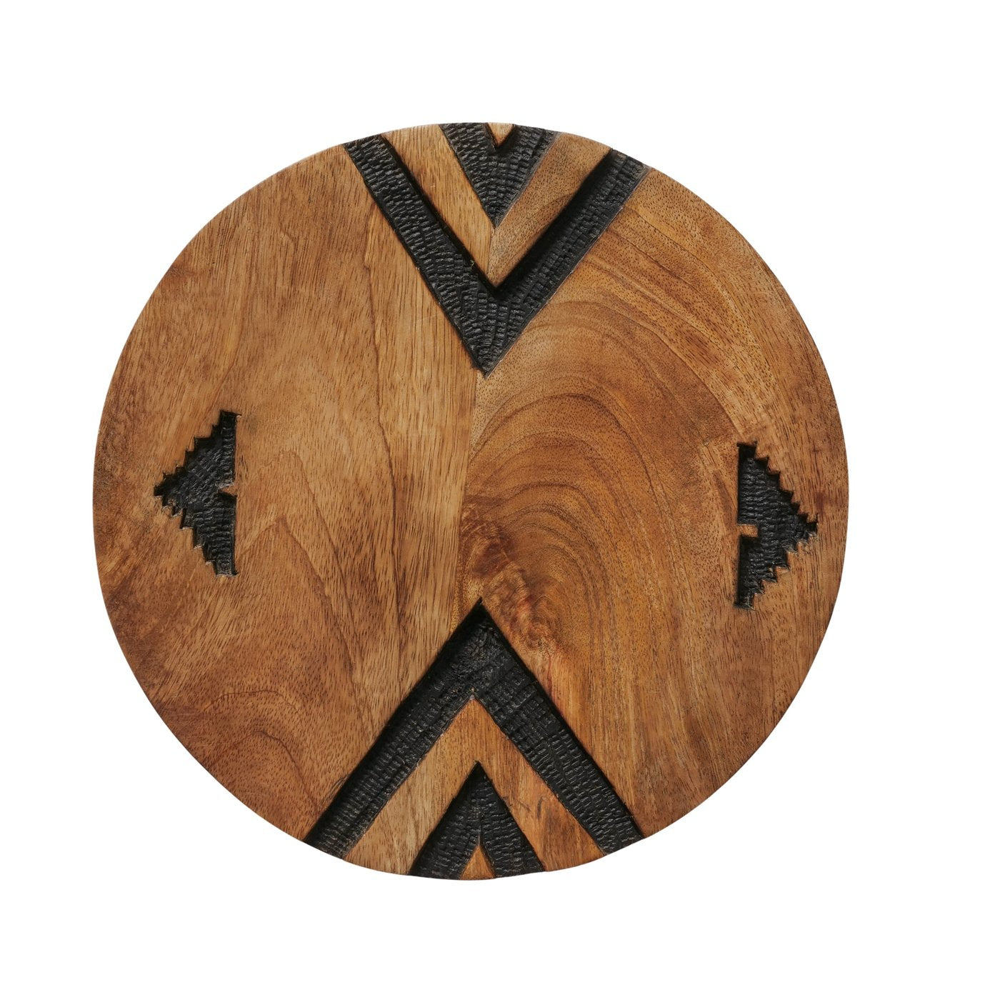 Wanddeko Holz Dalane Mangoholz Rund Geometrisches Wandobjekt Boho Ethno 3er Set