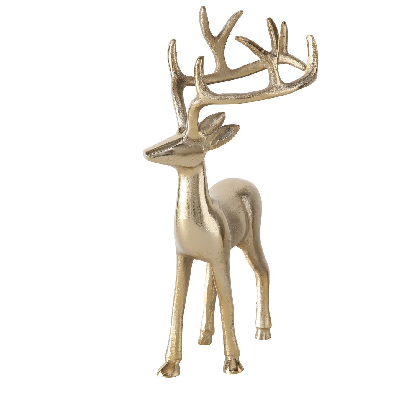 Deko Hirschfigur Set GlamorStag 2tlg Gold Aluminium Weihnachten
