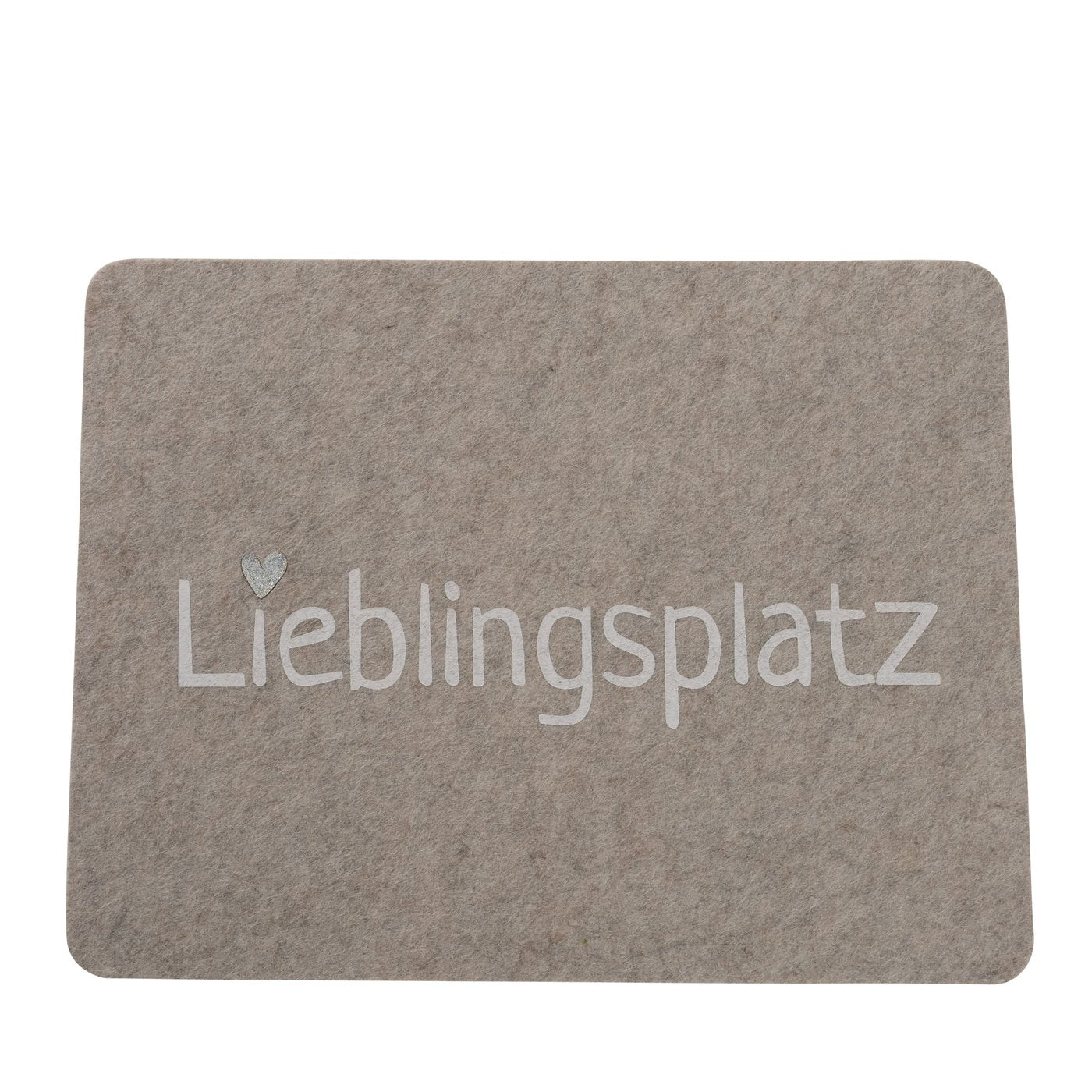 Tischset Lieblingsplatz 2er Set Filzoptik Beige Grau
