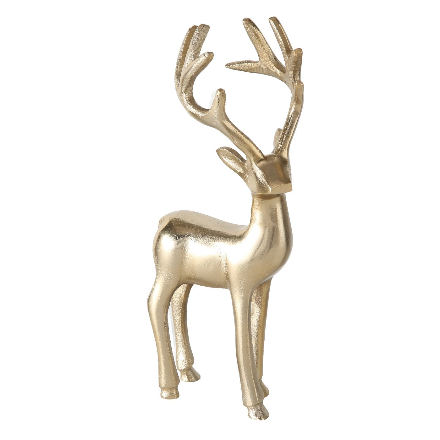 Deko Hirschfigur Set GlamorStag 2tlg Gold Aluminium Weihnachten