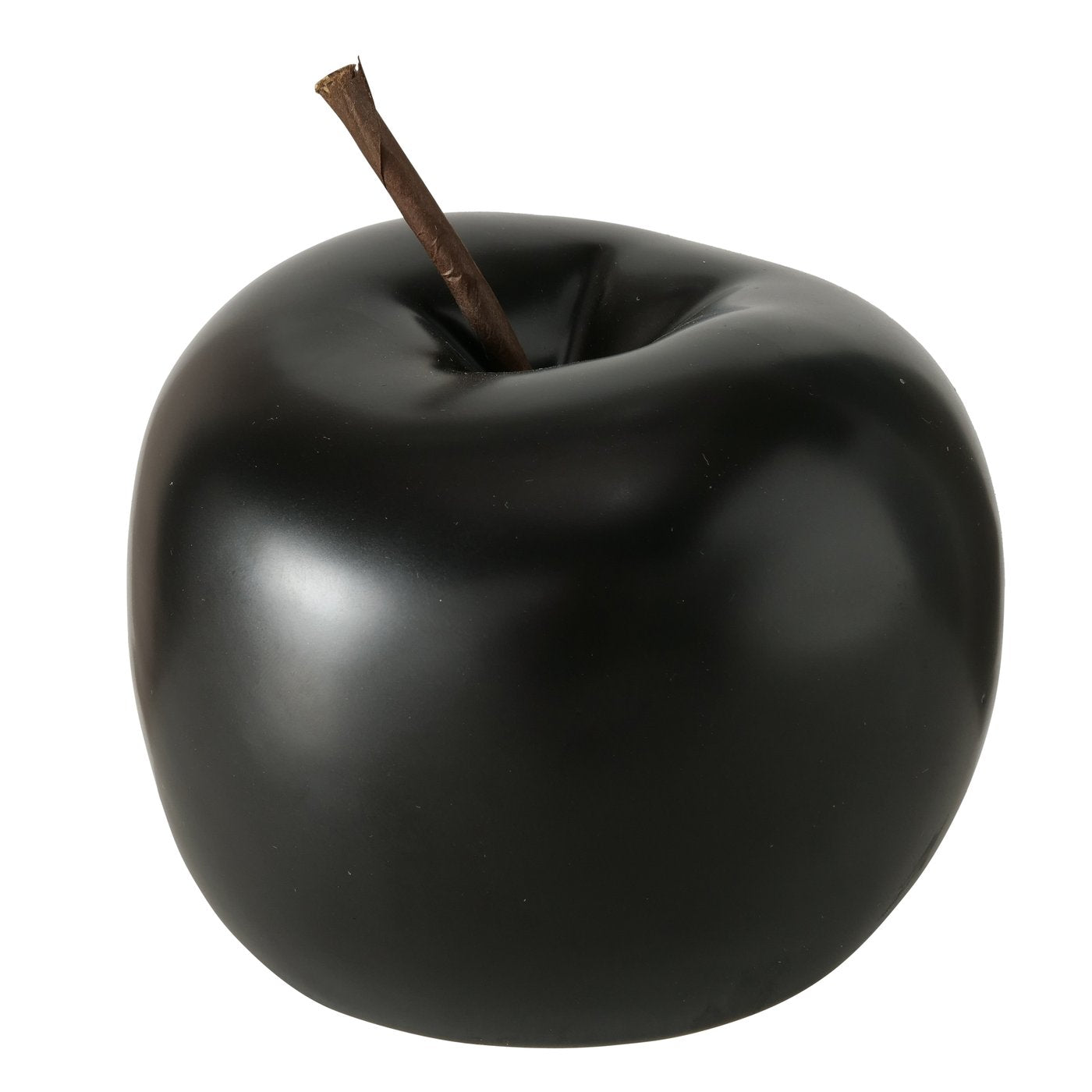 Deko Äpfel Noir aus Steingut 2er Set Schwarz