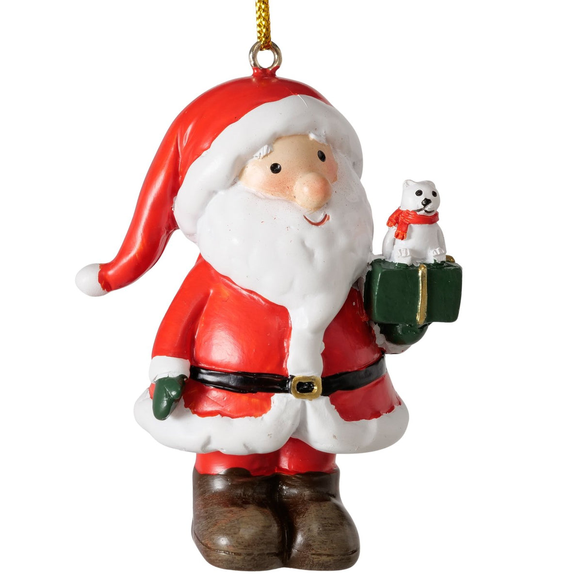 Weihnachtsanhänger Clemo Weihnachtsmann 2er Set rot grün 7 cm