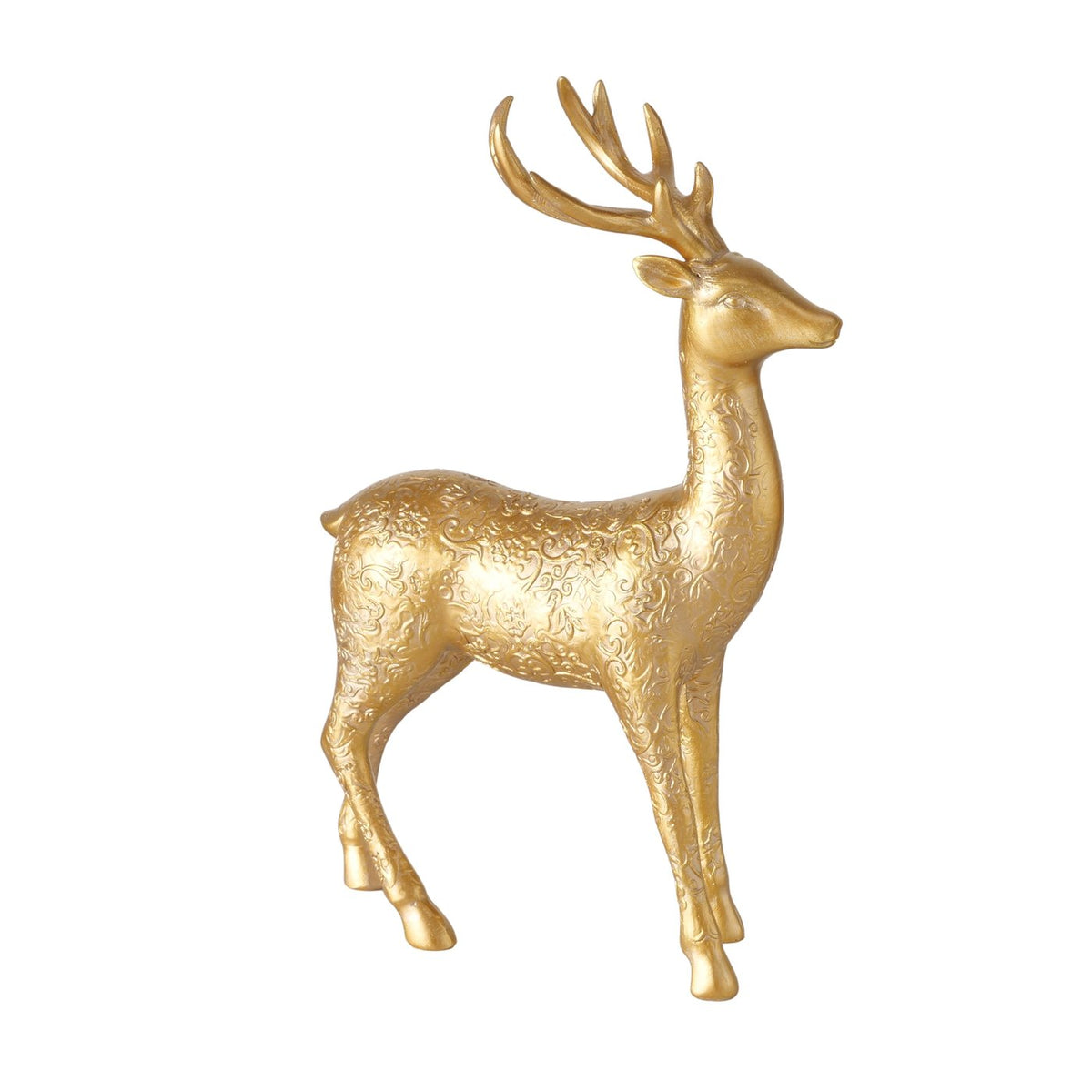 Dekofiguren Pete Hirsch gold 2er Set 21,5 cm