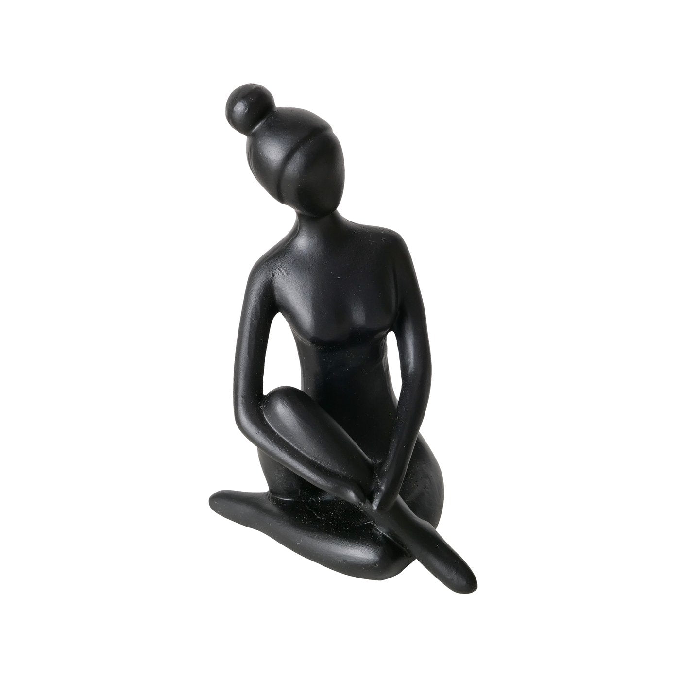 3er Set Handgemachte Yoga Figuren Marie und ihre Yogapraxis in schwarz Höhe 10cm