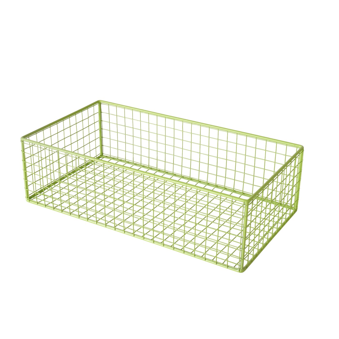 Aufbewahrungskorb Set Gitteroptik Grün Eisen 3er Set Bamba