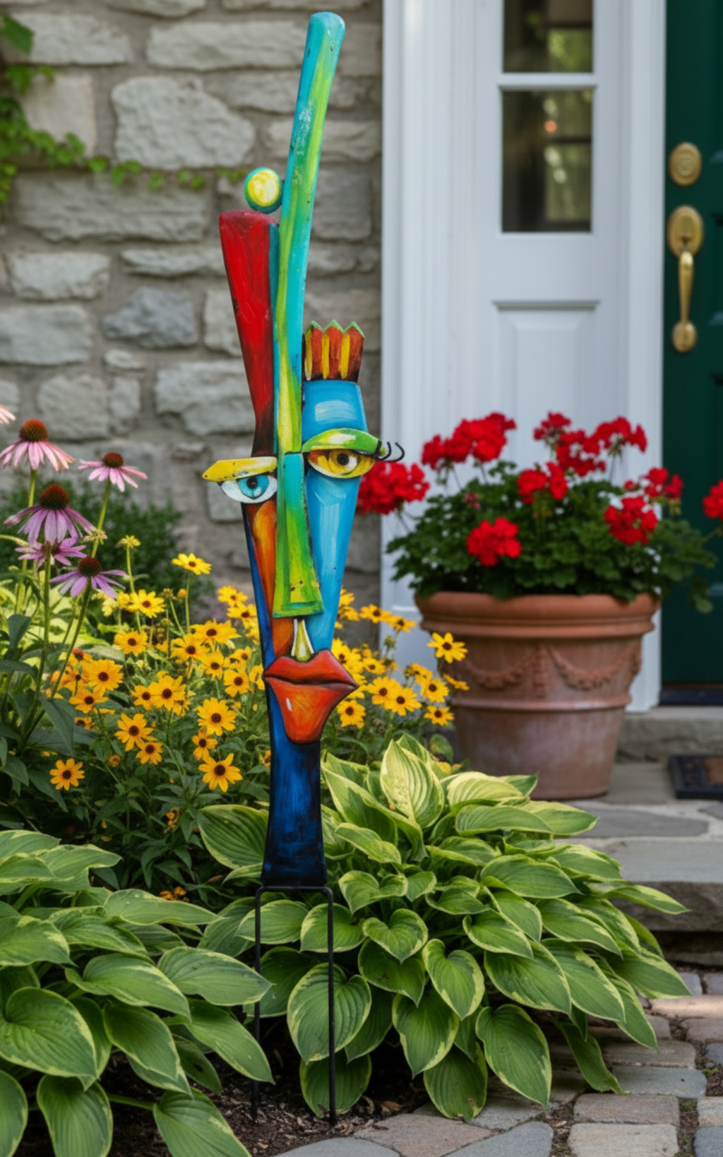 Alta Fronte Gartenstecker – Abstrakt Bunt