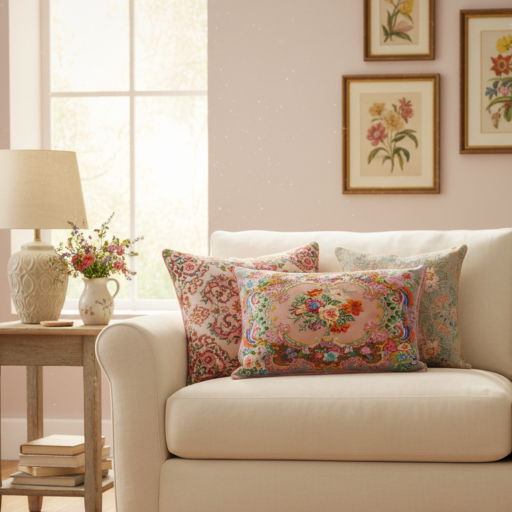 Kissen Florentine Rosalia Rechteck Baumwolle