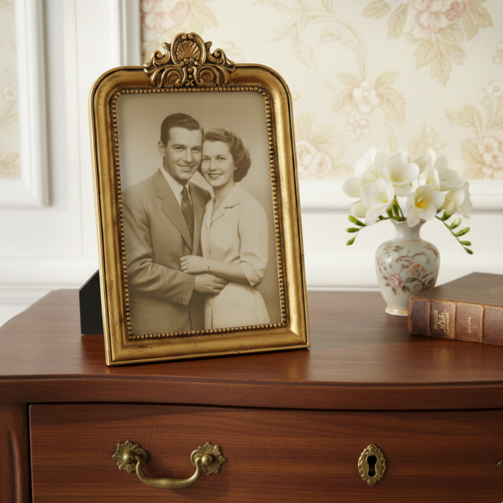 Bilderrahmen Mita Antikgold rechteckig Metall 23x16 cm