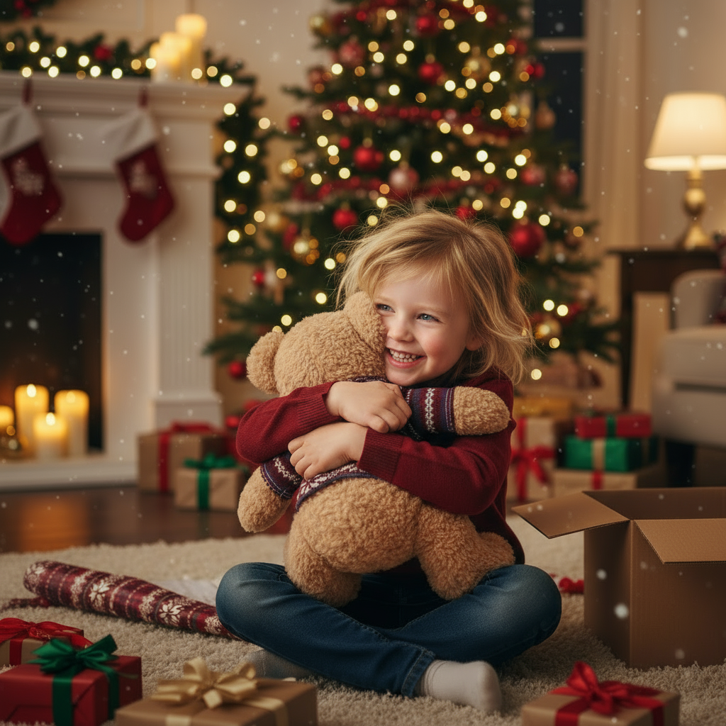 Winston Bear Friend Cuddly Toy Bear Dark Blue Brown 42cm Handmade CE