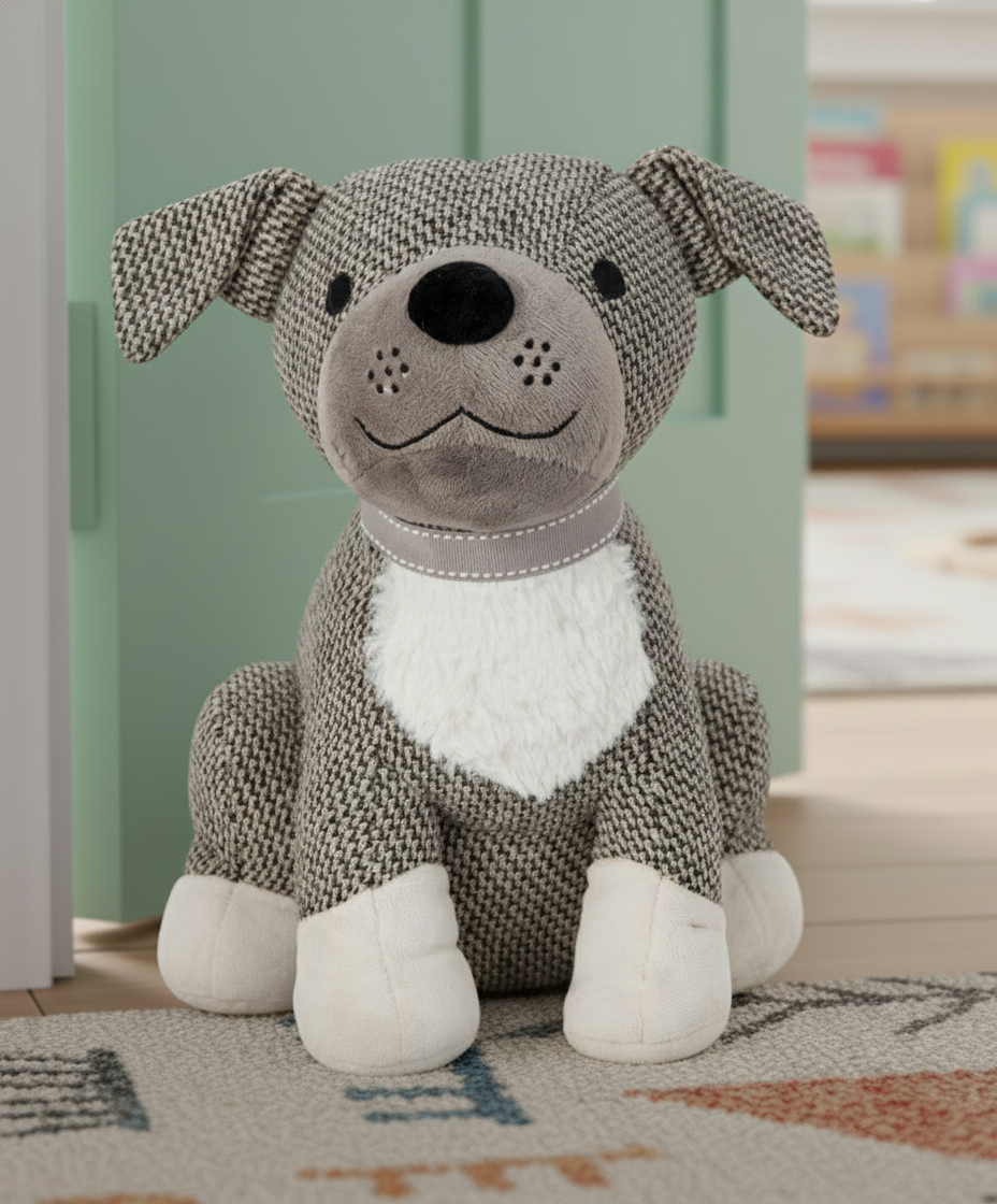 Doggo Soft Guard Türstopper Hund Grau 28cm