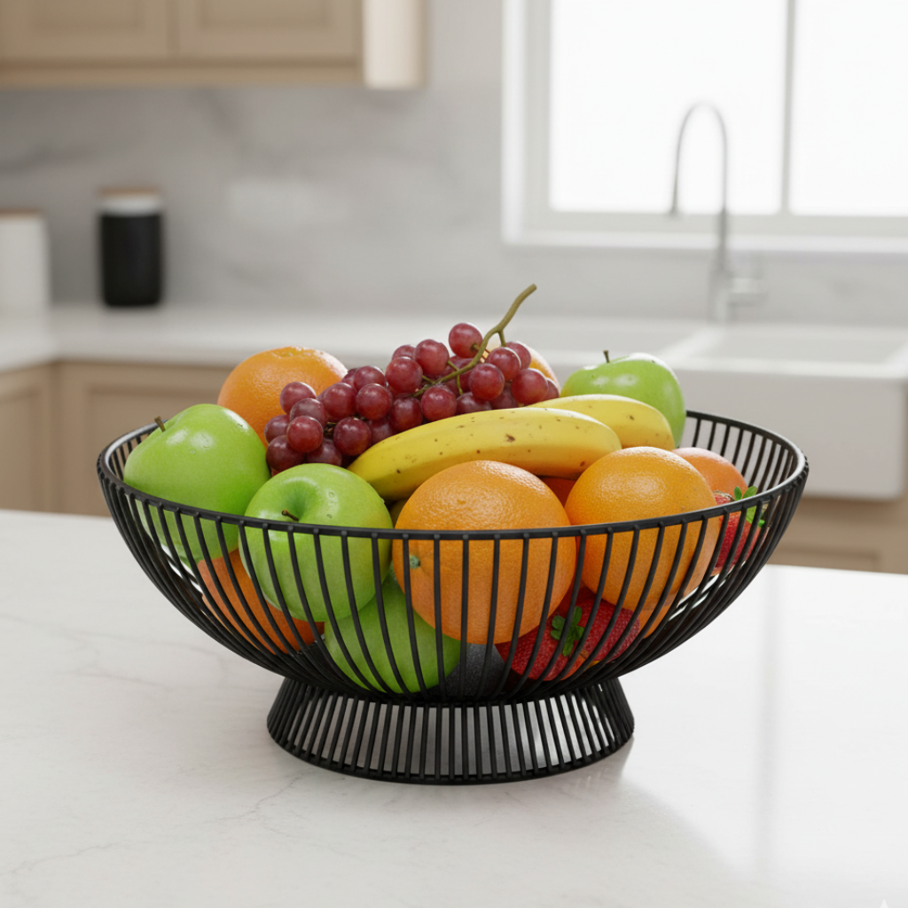 Simone decorative metal bowl in matt blue – stylish design element for modern interiors