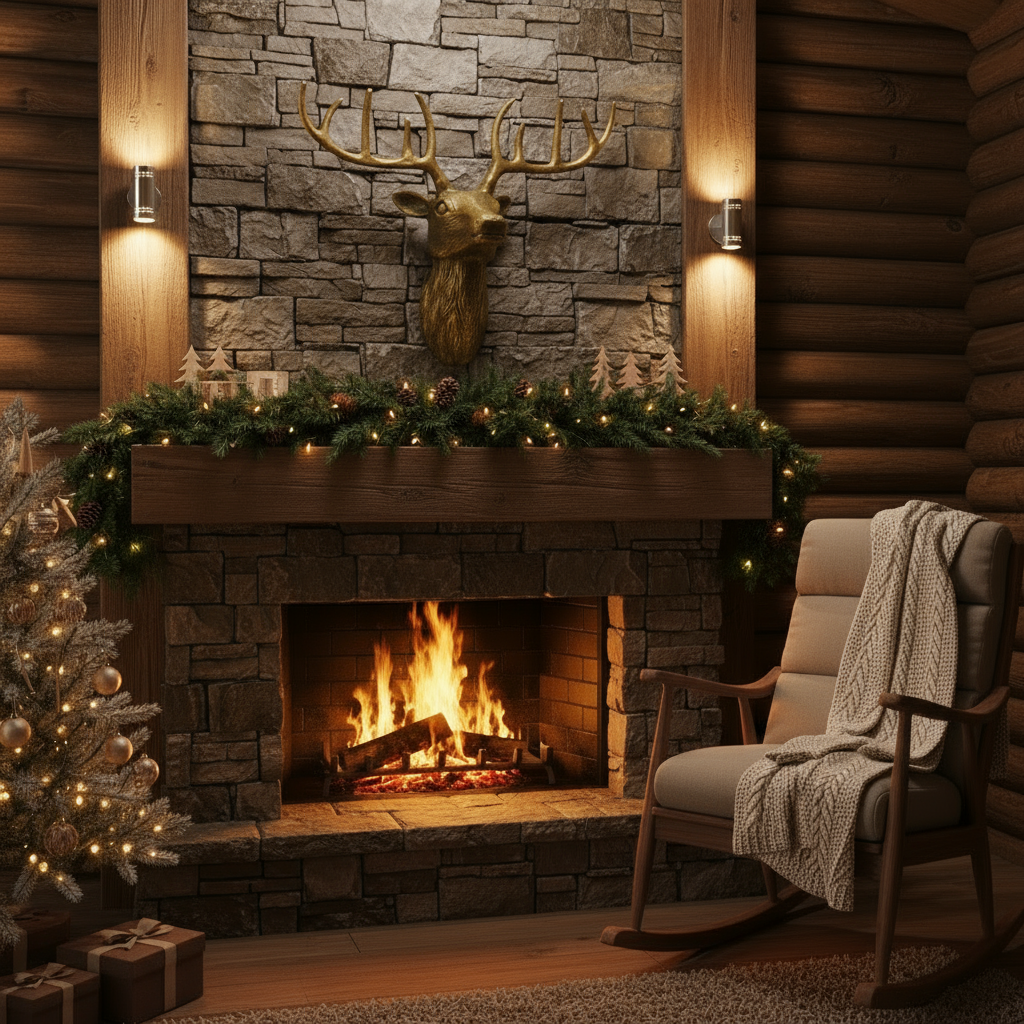 Wanddekoration Hirschkopf Arvid Antikbraun Aluminium 43cm