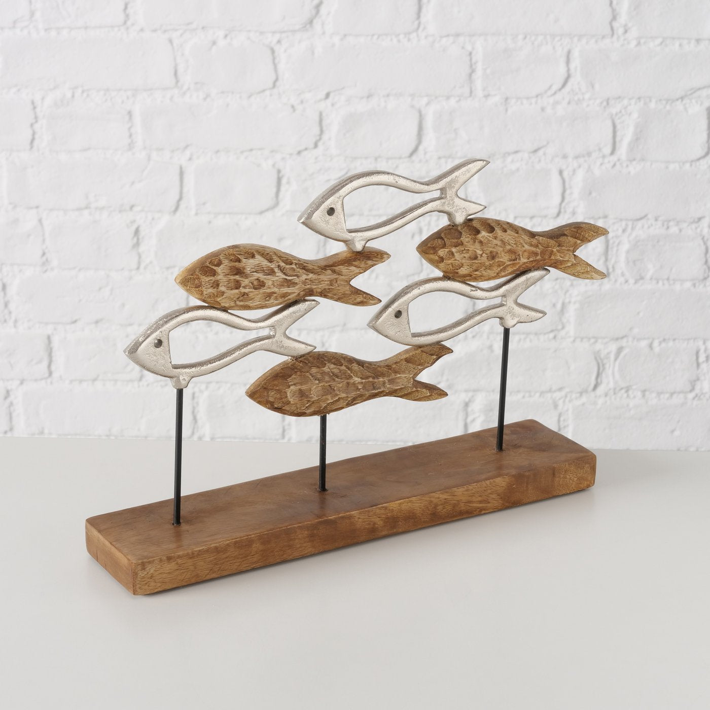 Figuur Balik School van Vissen - Handgemaakt Sculptuur