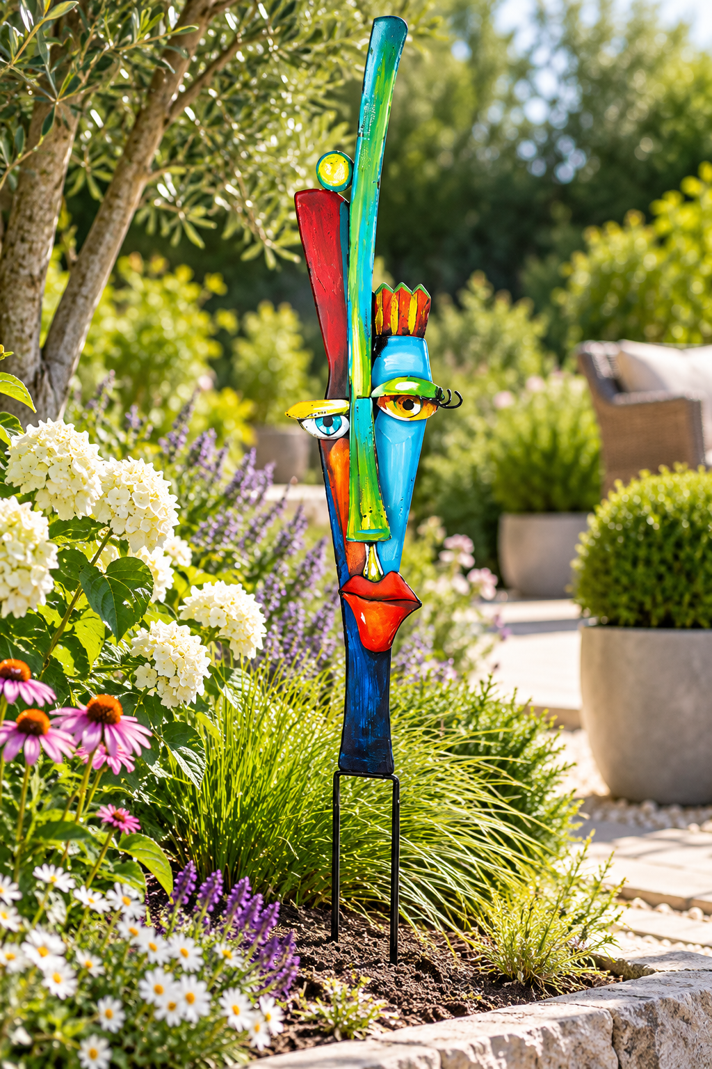 Alta Fronte Gartenstecker – Abstrakt Bunt