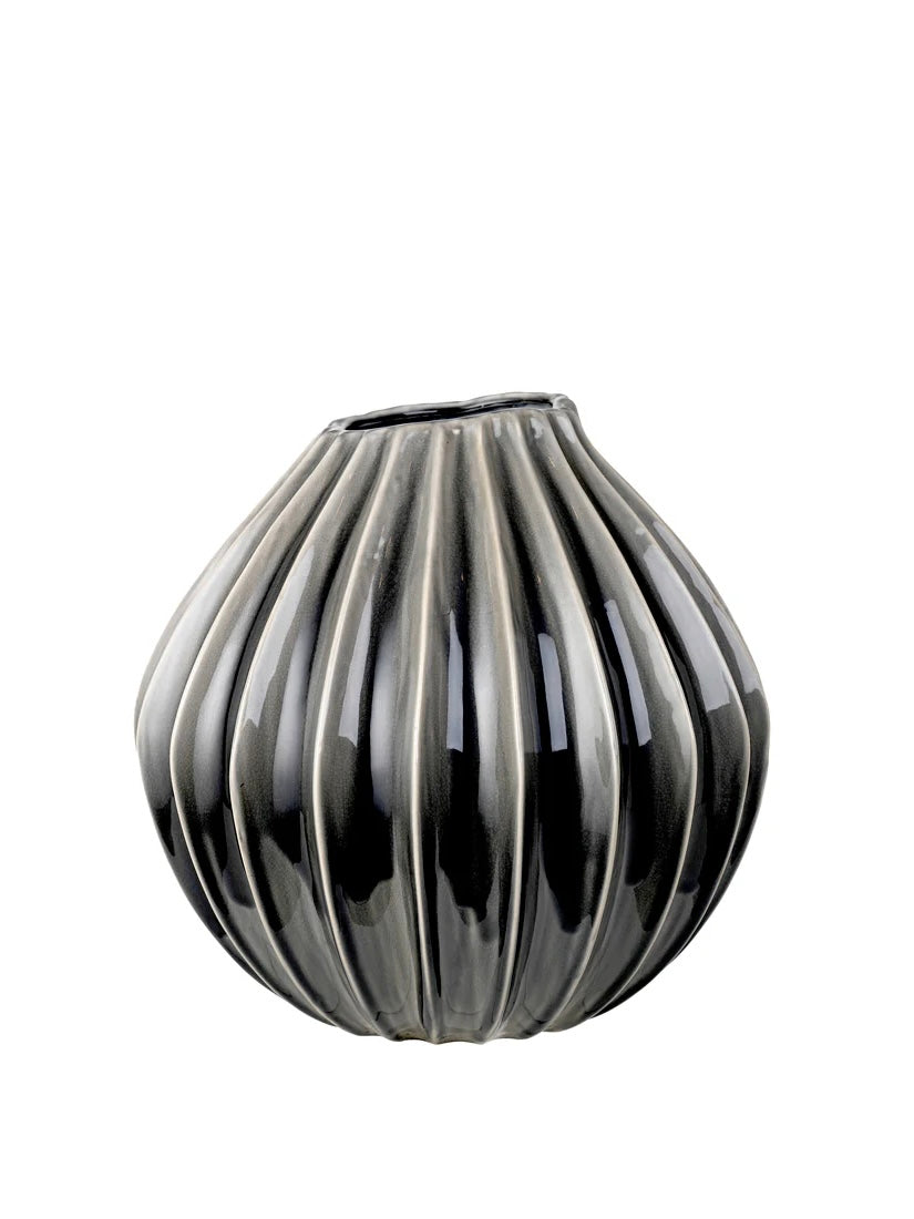 Vase Wide XL smoky grey