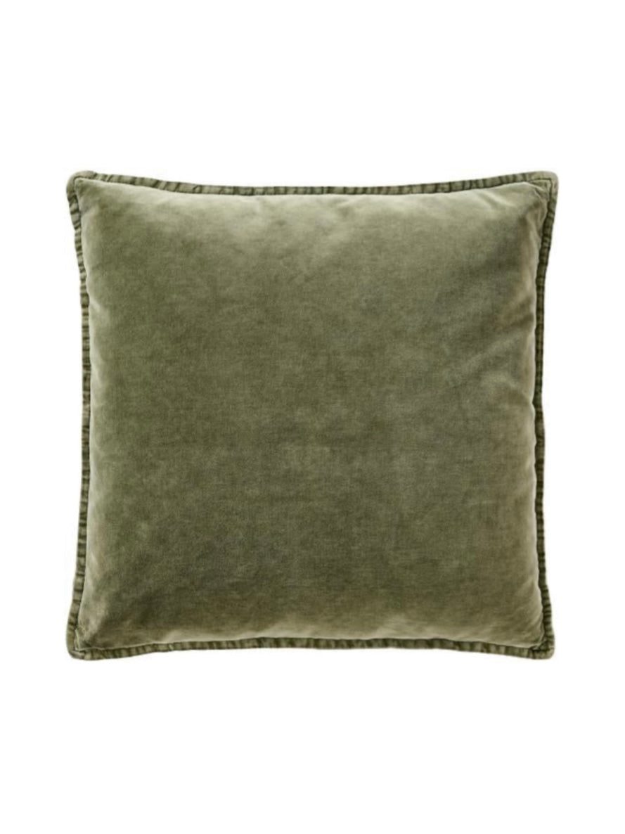Dekokissen Velours olive 52x52cm