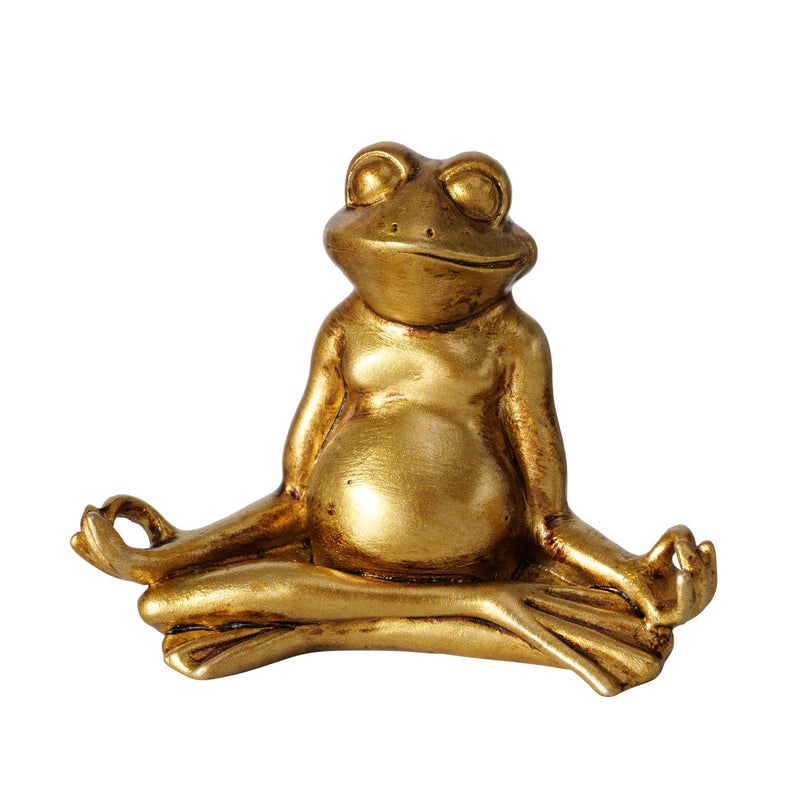 3er-Set Yoga-Frösche Morty in Gold - Exklusives Design