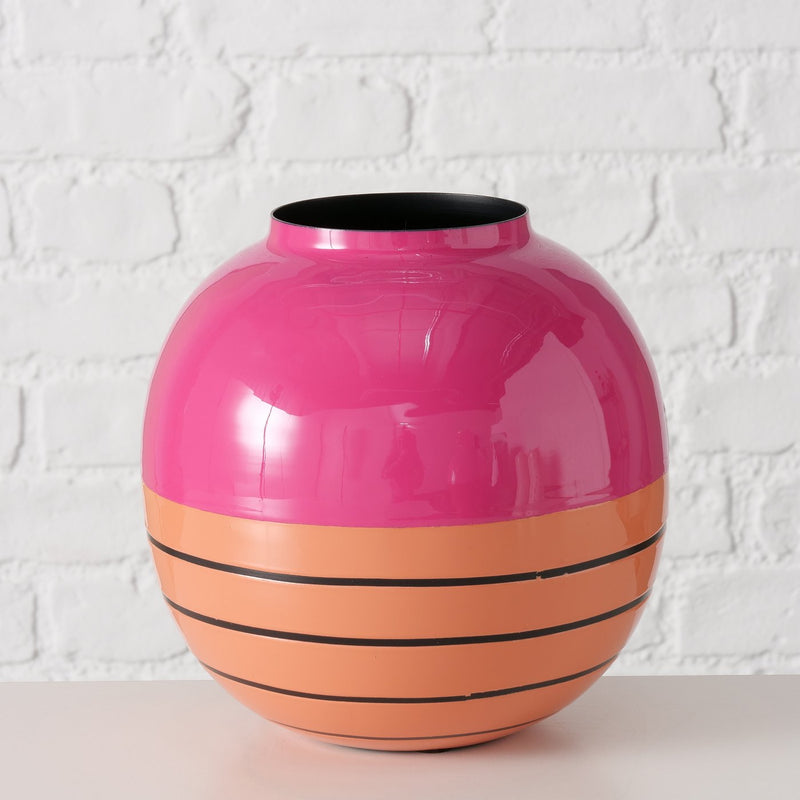 Handgefertigte Vase Tucol – Moderne Eleganz in Orange und Pink
